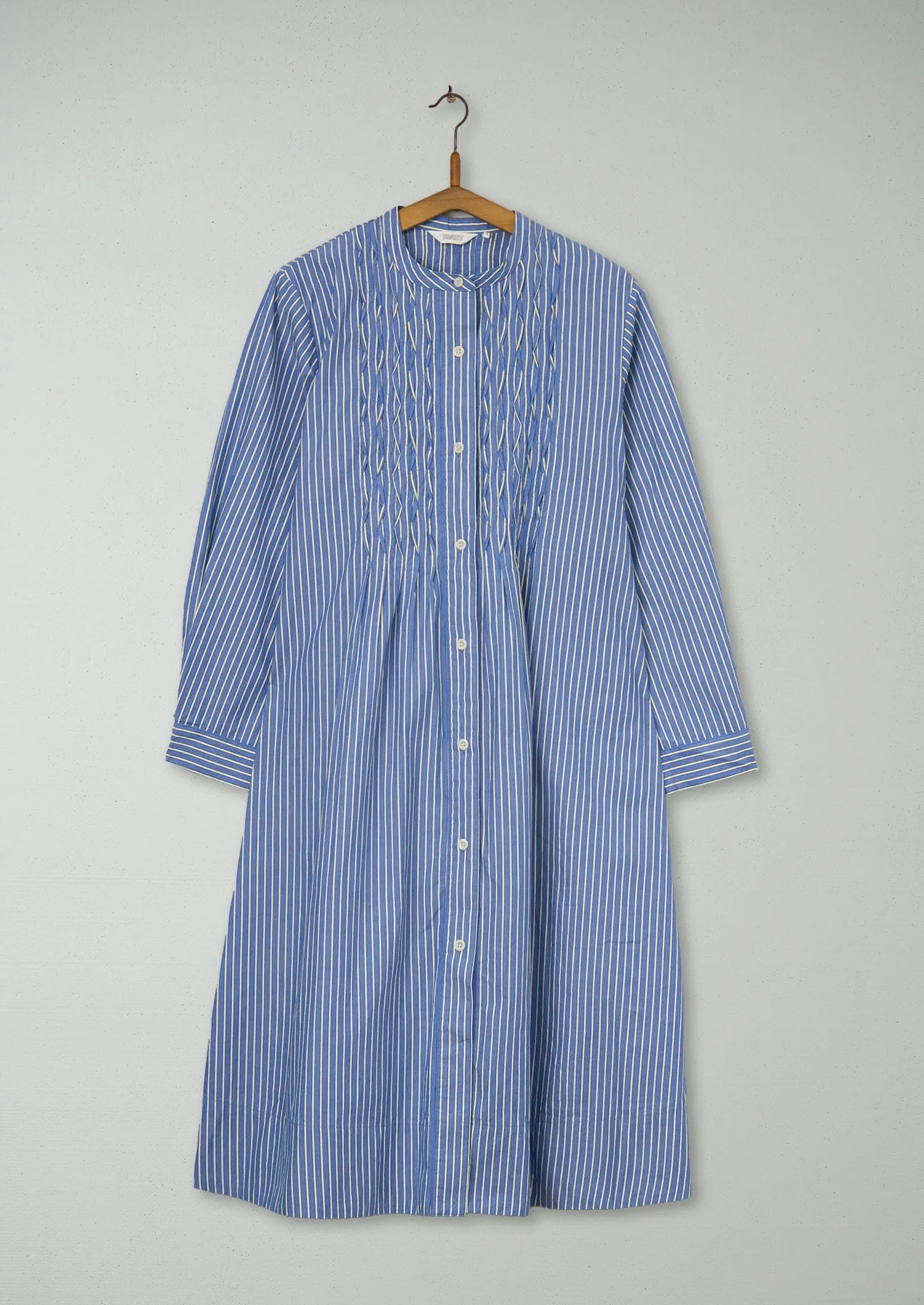 Reworn Pintuck Cotton Dress Size 10 (1301) | Multi sold by TOAST