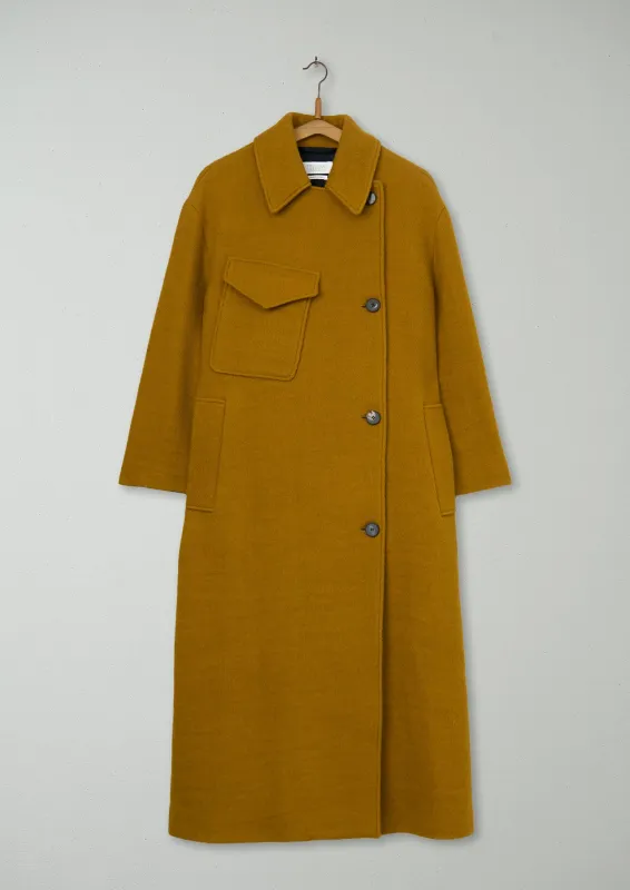 Reworn Oversized Wool Coat Size 6 (083) | Ochre sold by TOAST