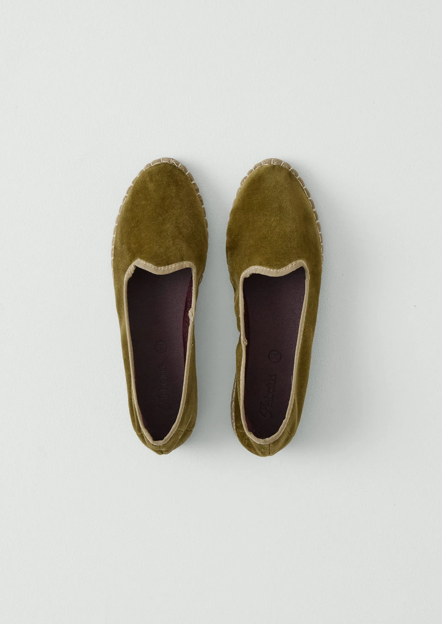 Flabelus Velvet Slippers | Olive sold by TOAST product image thumbnail 3