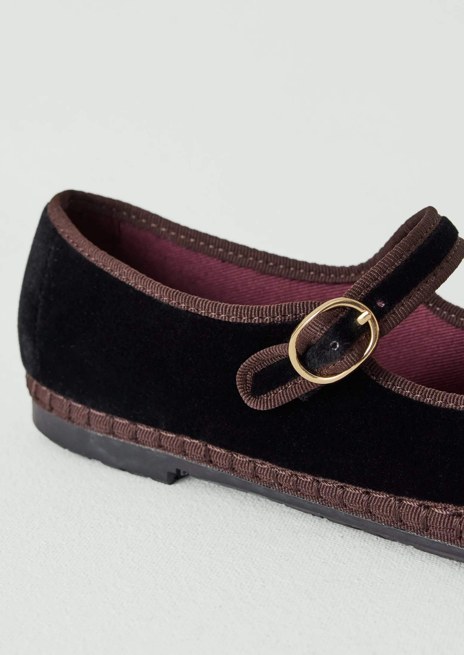 Flabelus Velvet Mary Jane Shoes | Black/Brown sold by TOAST product image thumbnail 4
