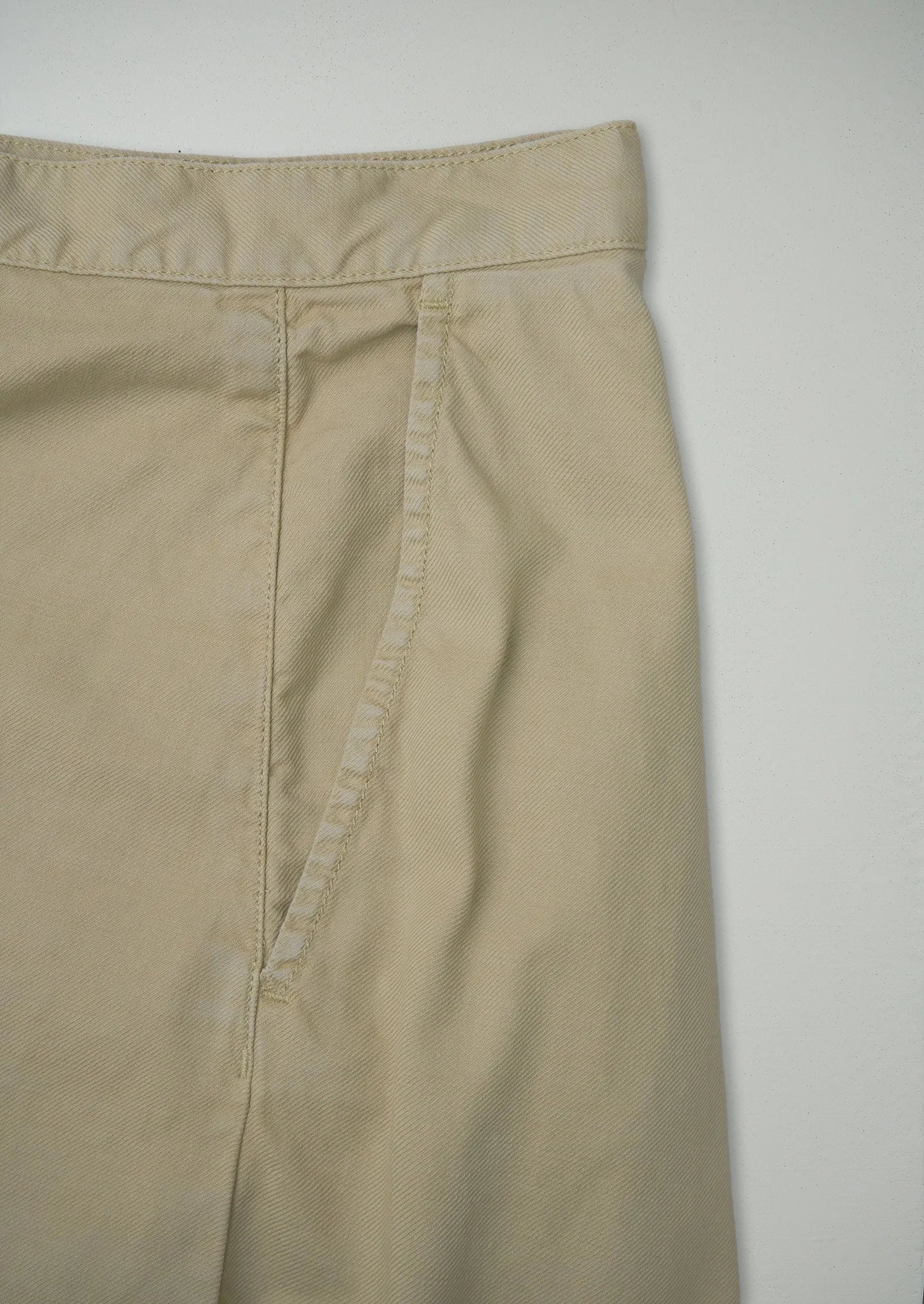 Reworn Pleat Front Skirt Size 16 (214) | Pale Khaki sold by TOAST product image thumbnail 2