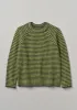 Stripe Donegal Wool Sweater | Green Multi sold by TOAST