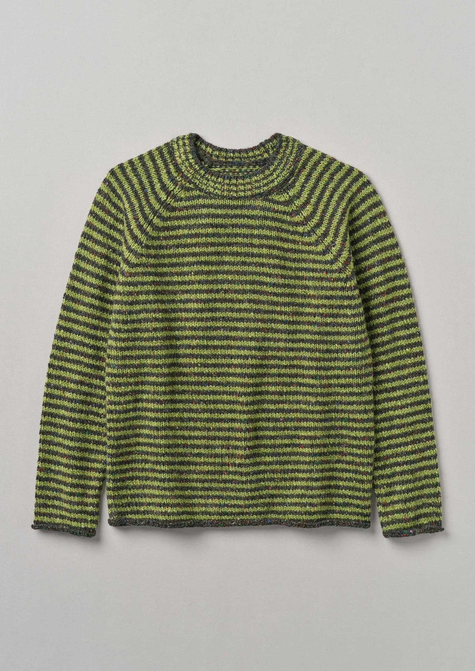 Stripe Donegal Wool Sweater | Green Multi sold by TOAST