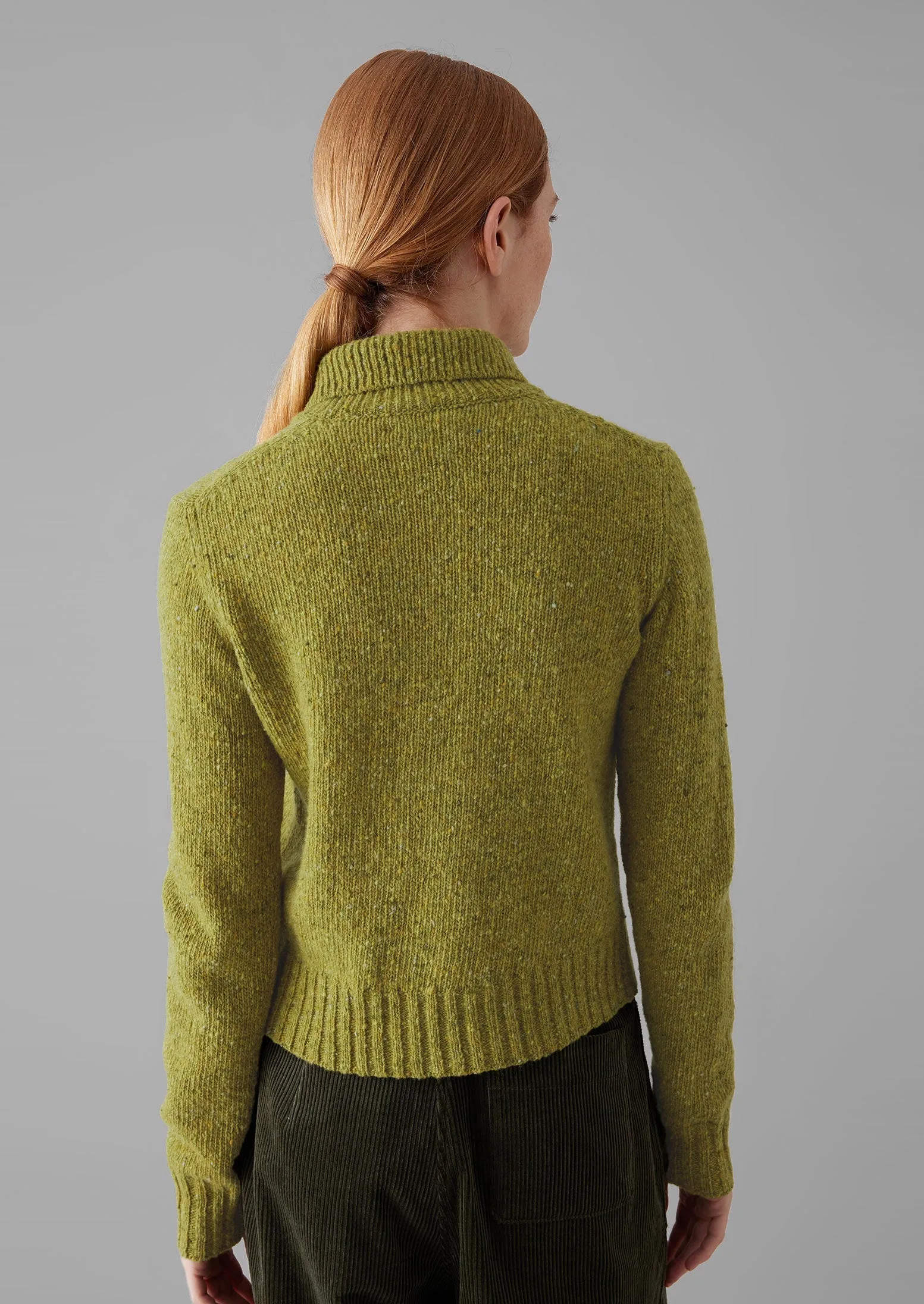 Donegal Wool Round Collar Cardigan | Lime sold by TOAST product image thumbnail 4