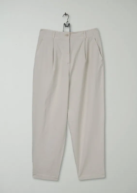 Reworn Cotton Canvas Trousers Size 14 (840) | Parchment sold by TOAST