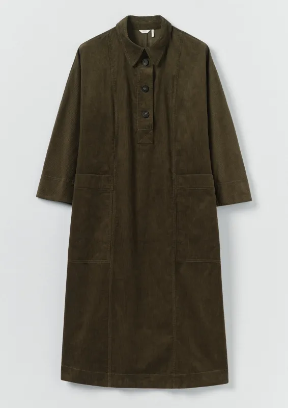Organic Cord Tunic Dress | Tent Green sold by TOAST