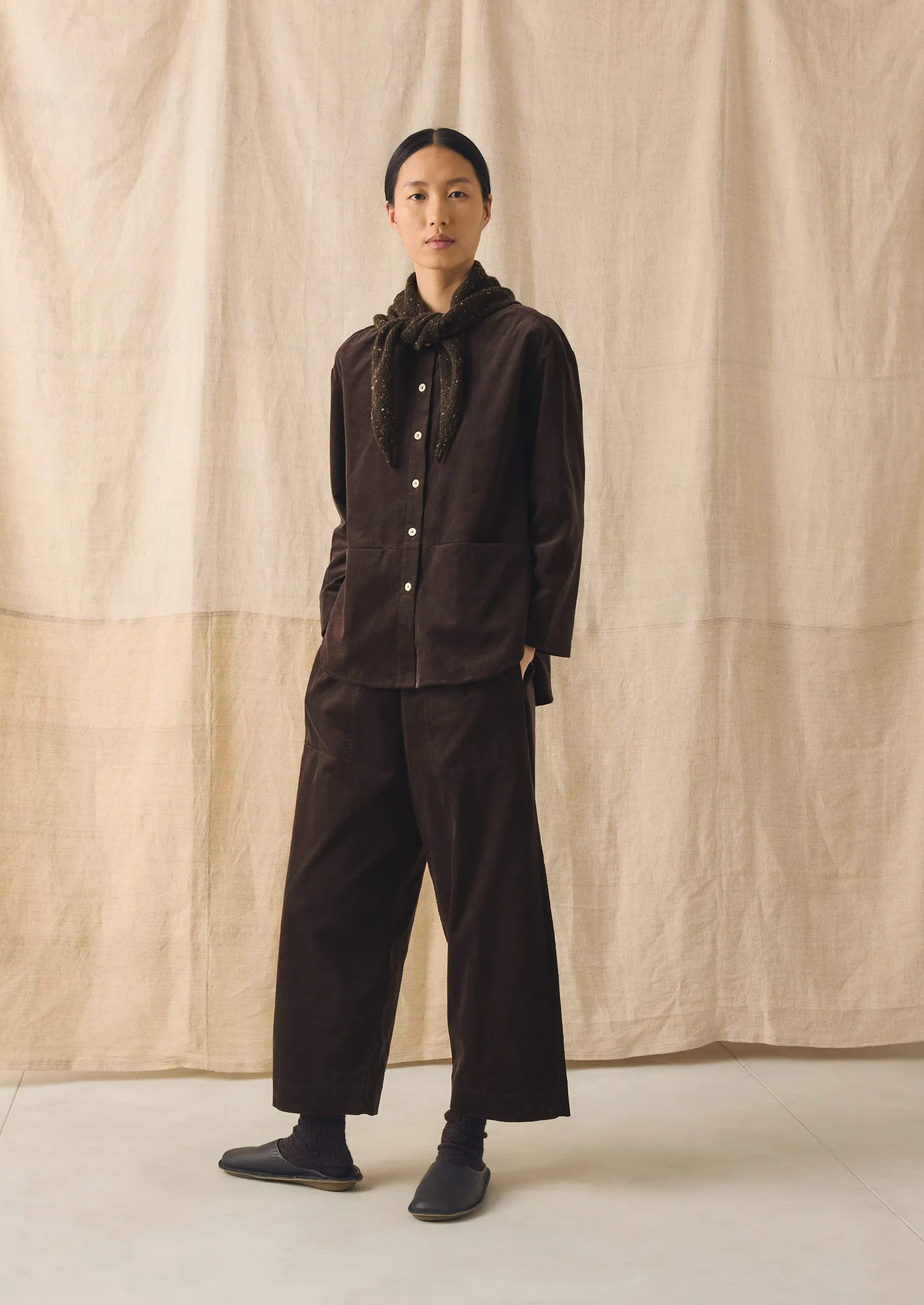 Organic Cotton Cord Shirt | Bitter Chocolate sold by TOAST product image thumbnail 3