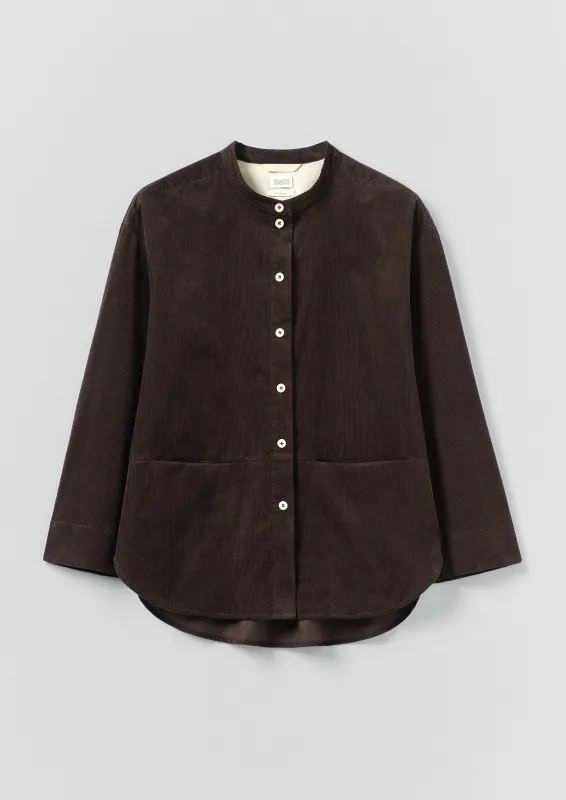 Organic Cotton Cord Shirt | Bitter Chocolate sold by TOAST