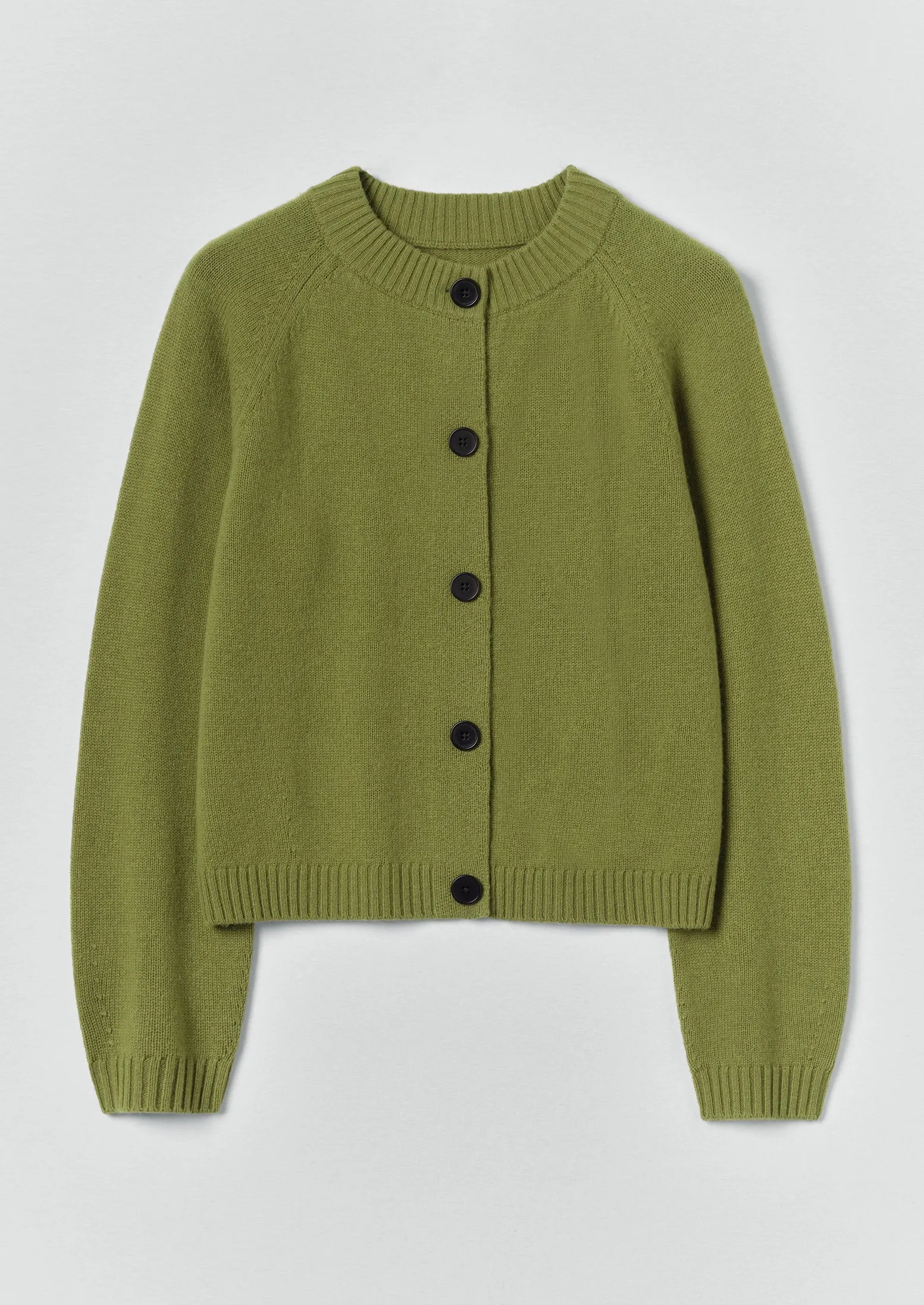 Eden Wool Cashmere Raglan Cardigan | Soft Green sold by TOAST product image thumbnail 5