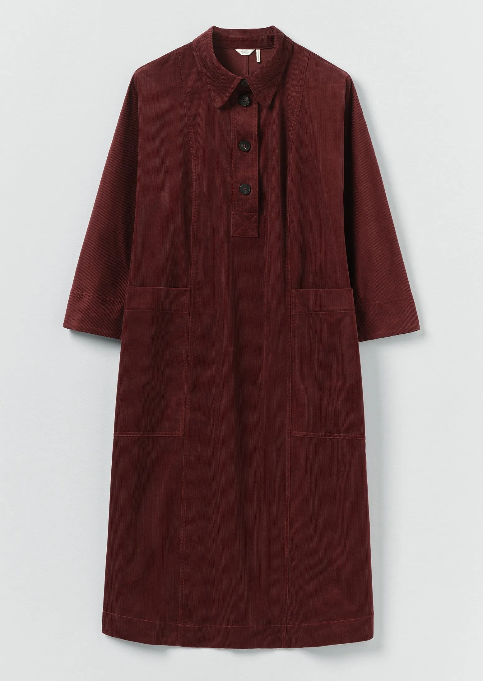 Organic Cord Tunic Dress | Beetroot sold by TOAST