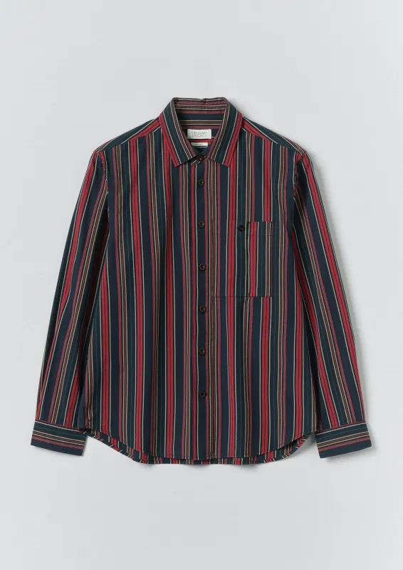 Pantry Stripe Cotton Shirt | Provencal Blue sold by TOAST