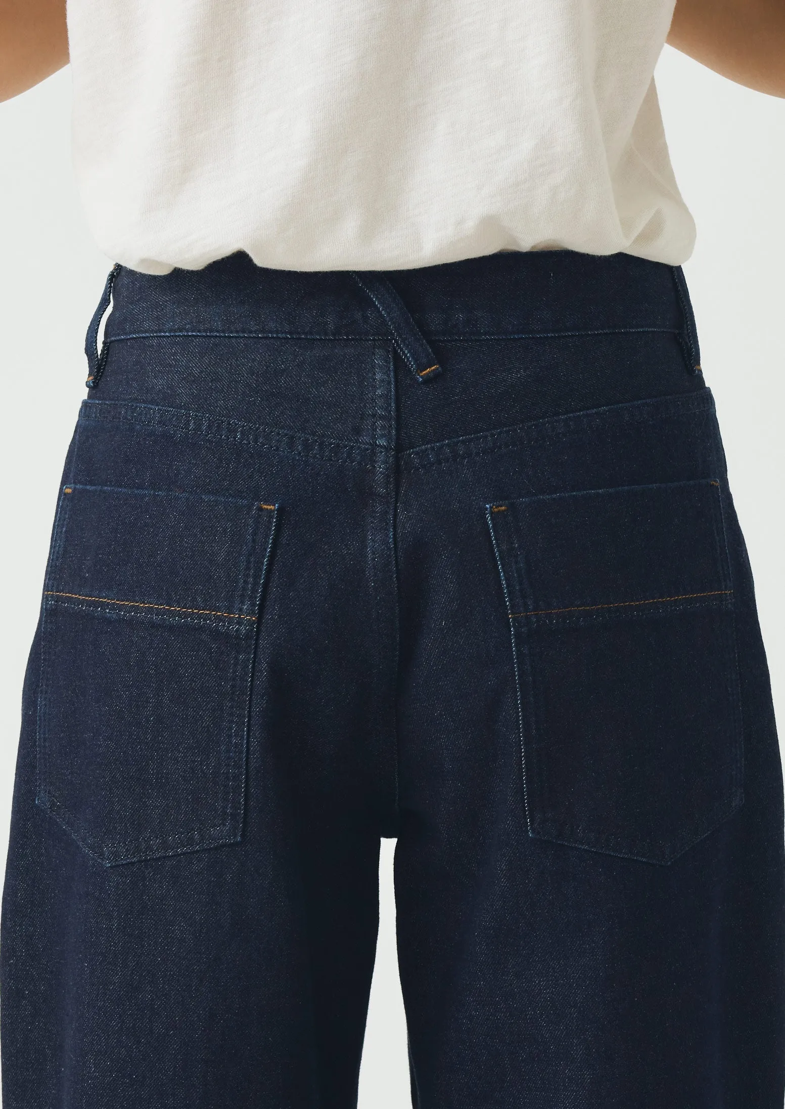 Indigo Denim Tapered Trousers | Indigo sold by TOAST product image thumbnail 4