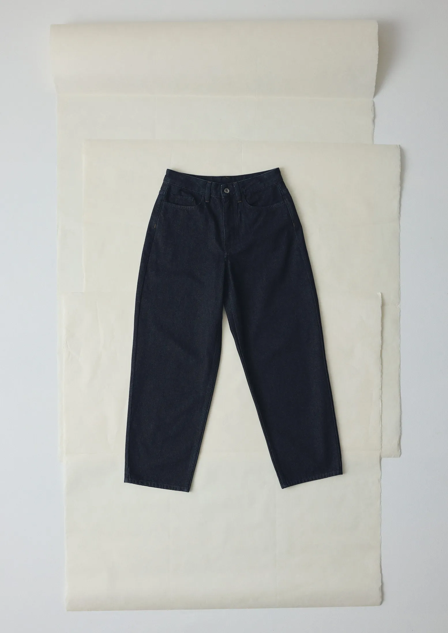 Indigo Denim Tapered Trousers | Indigo sold by TOAST