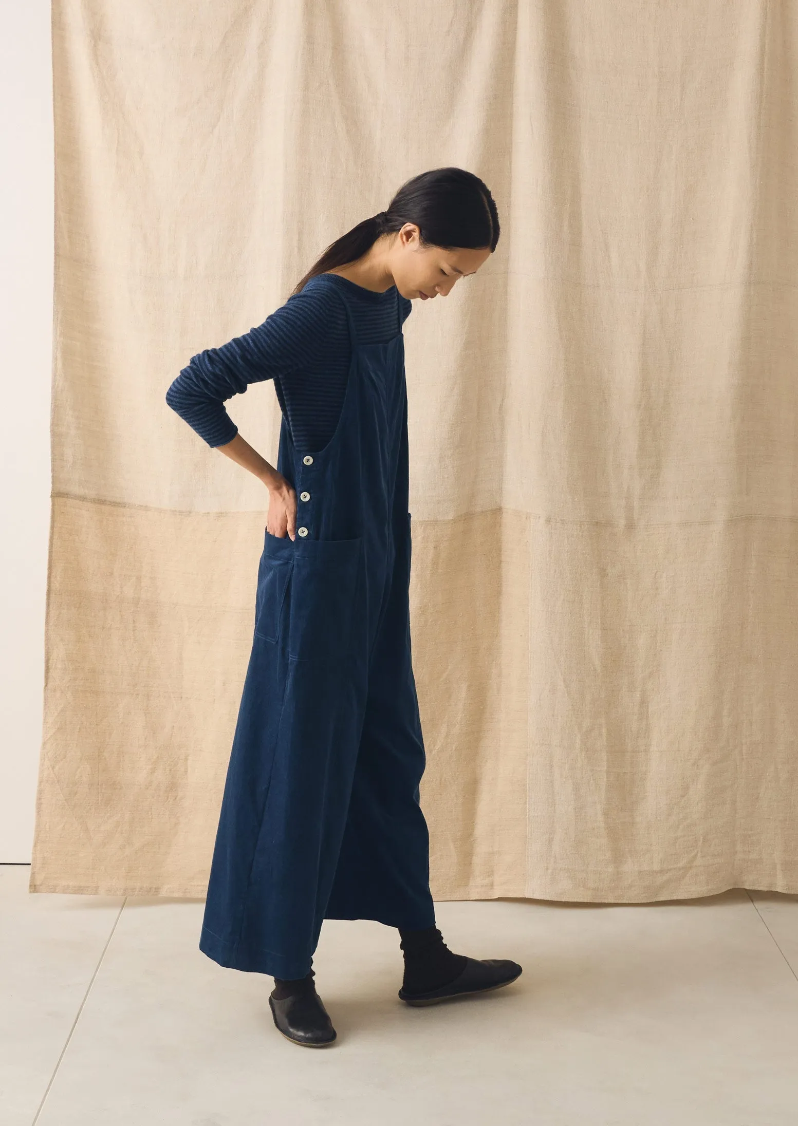 Organic Cord Pocket Jumpsuit | Denim Blue sold by TOAST product image thumbnail 5