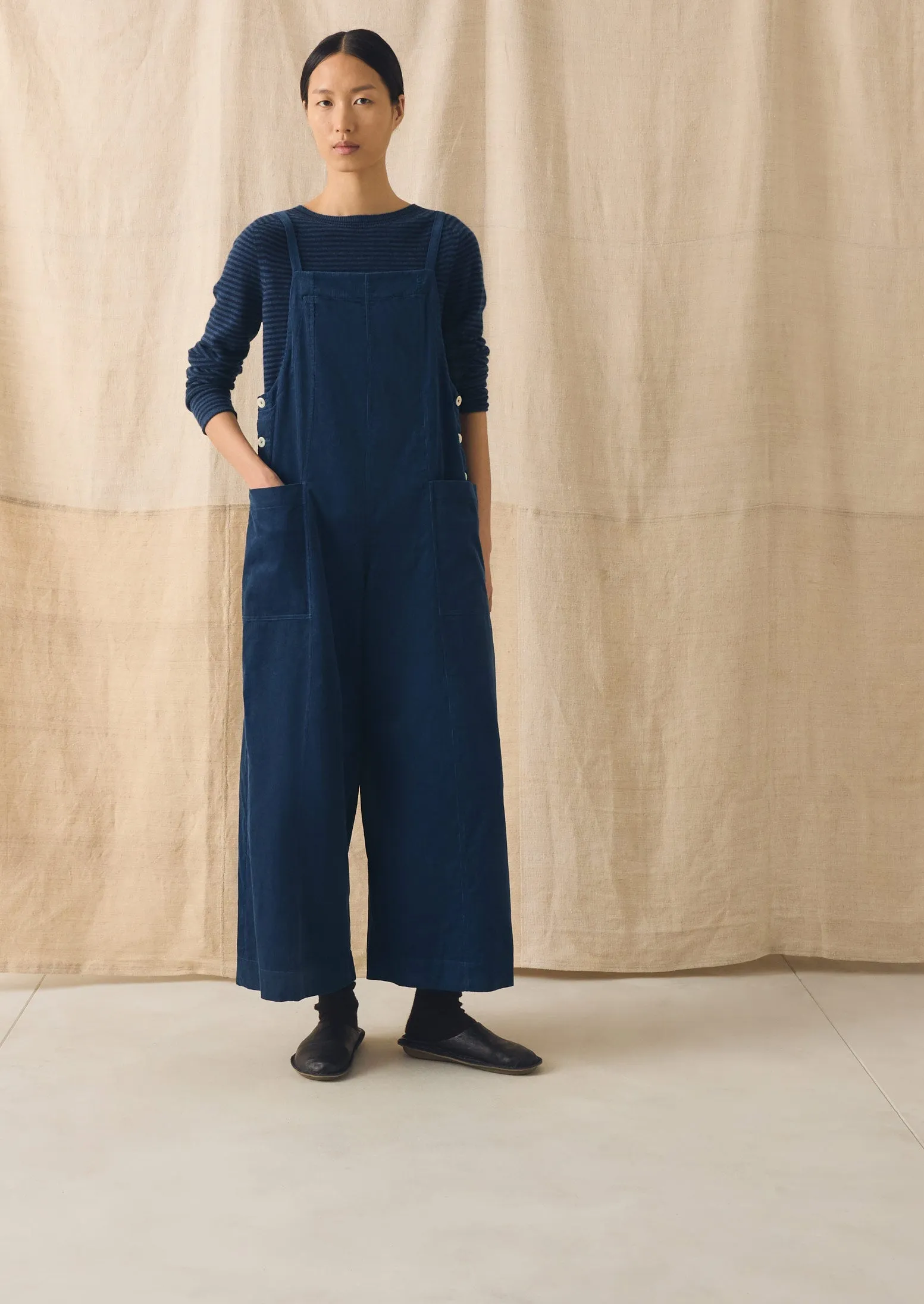 Organic Cord Pocket Jumpsuit | Denim Blue sold by TOAST product image thumbnail 2