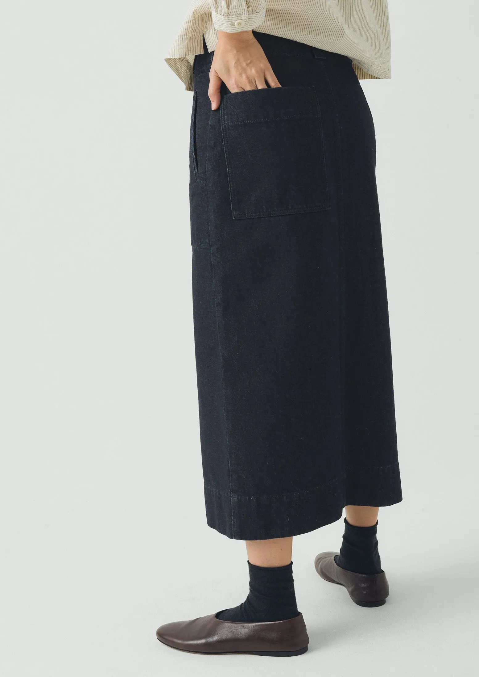 Straight Indigo Denim Skirt | Indigo sold by TOAST product image thumbnail 5