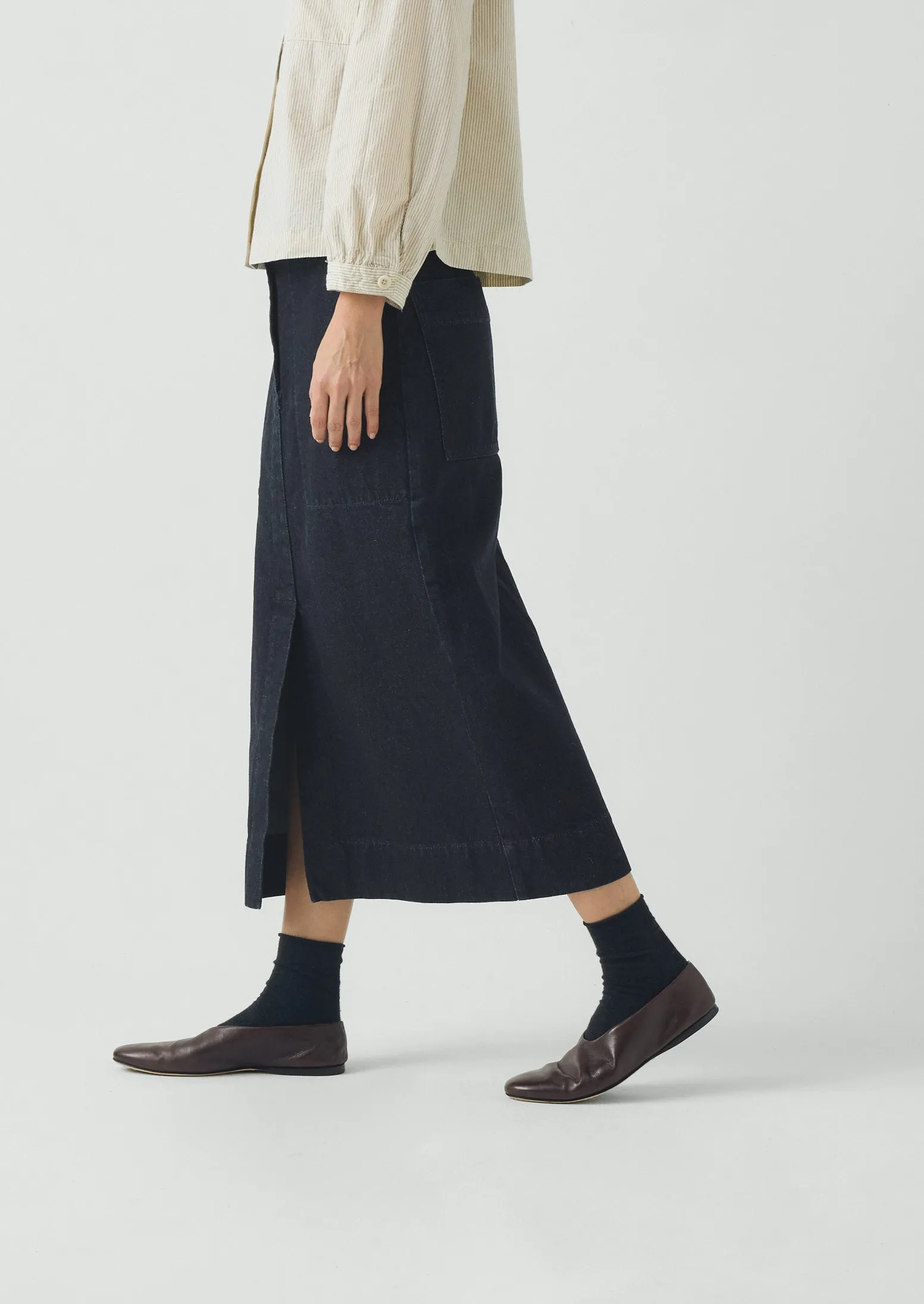 Straight Indigo Denim Skirt | Indigo sold by TOAST product image thumbnail 2