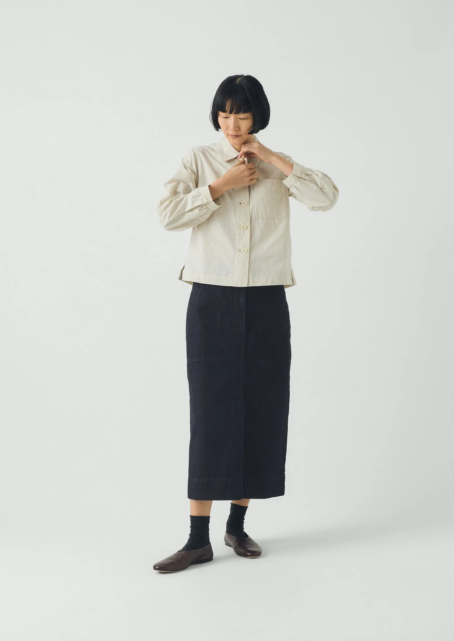Straight Indigo Denim Skirt | Indigo sold by TOAST product image thumbnail 3