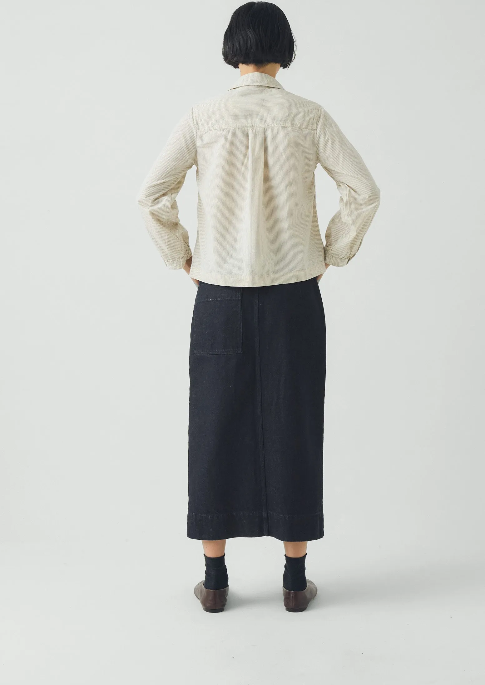 Straight Indigo Denim Skirt | Indigo sold by TOAST product image thumbnail 4