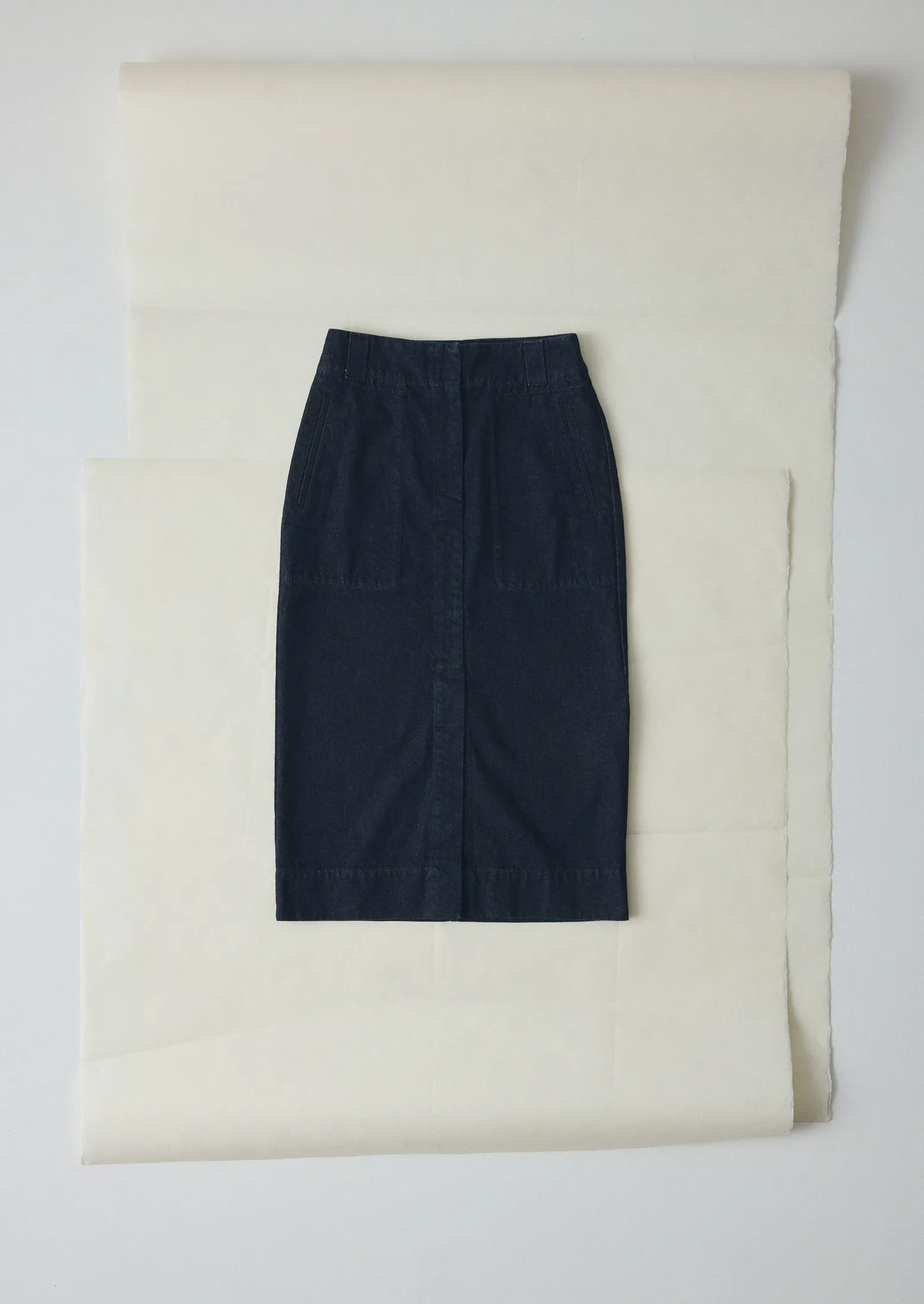 Straight Indigo Denim Skirt | Indigo sold by TOAST