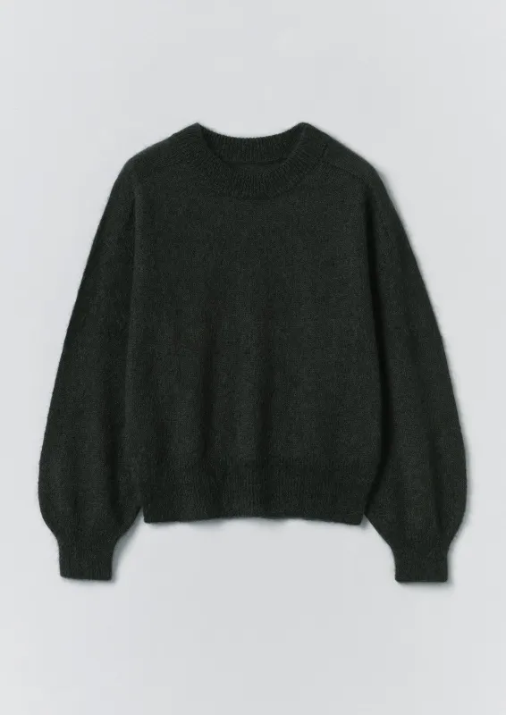 Fine Mohair Cotton Sweater | Forest Green sold by TOAST
