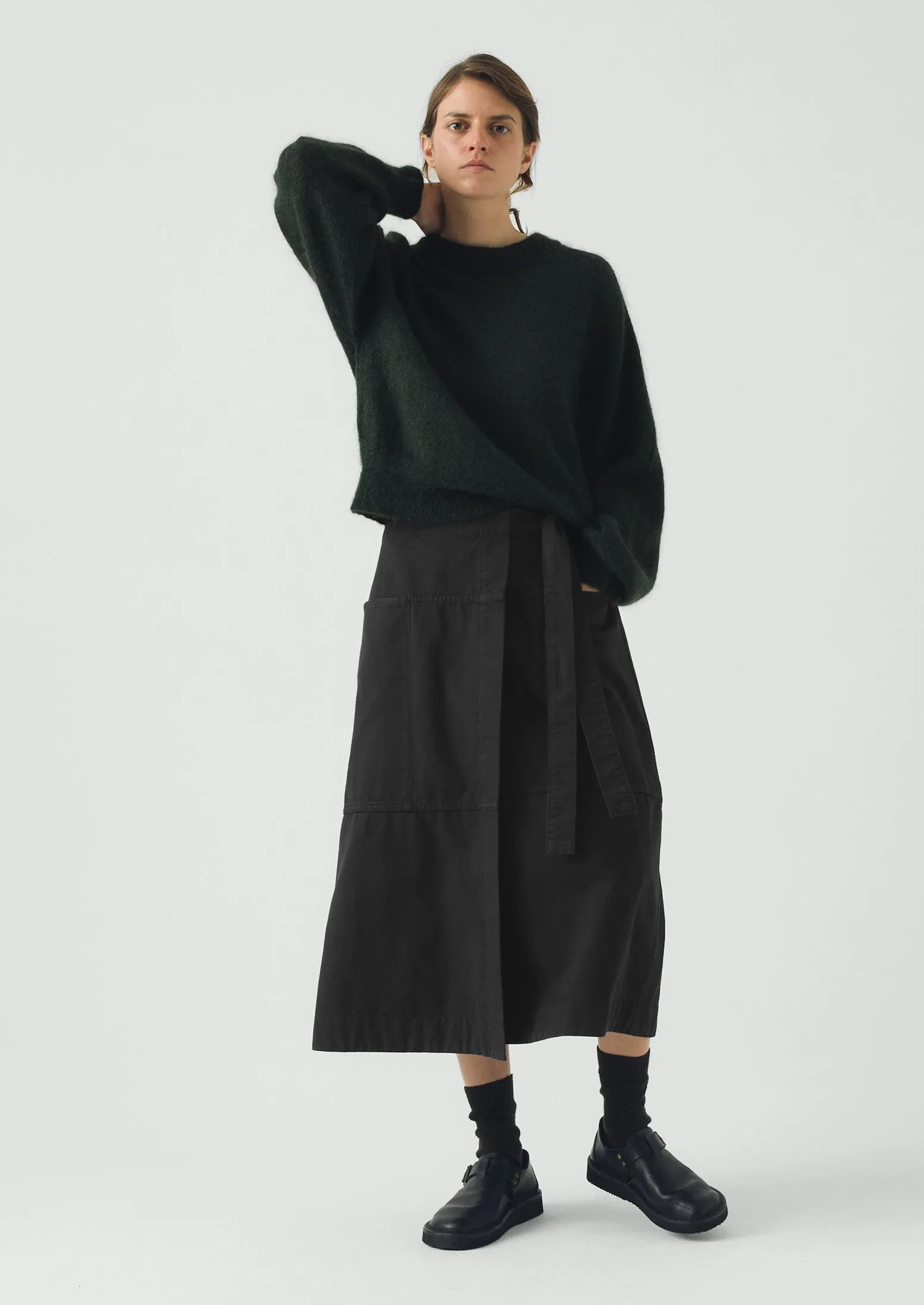 Fine Mohair Cotton Sweater | Forest Green sold by TOAST product image thumbnail 2