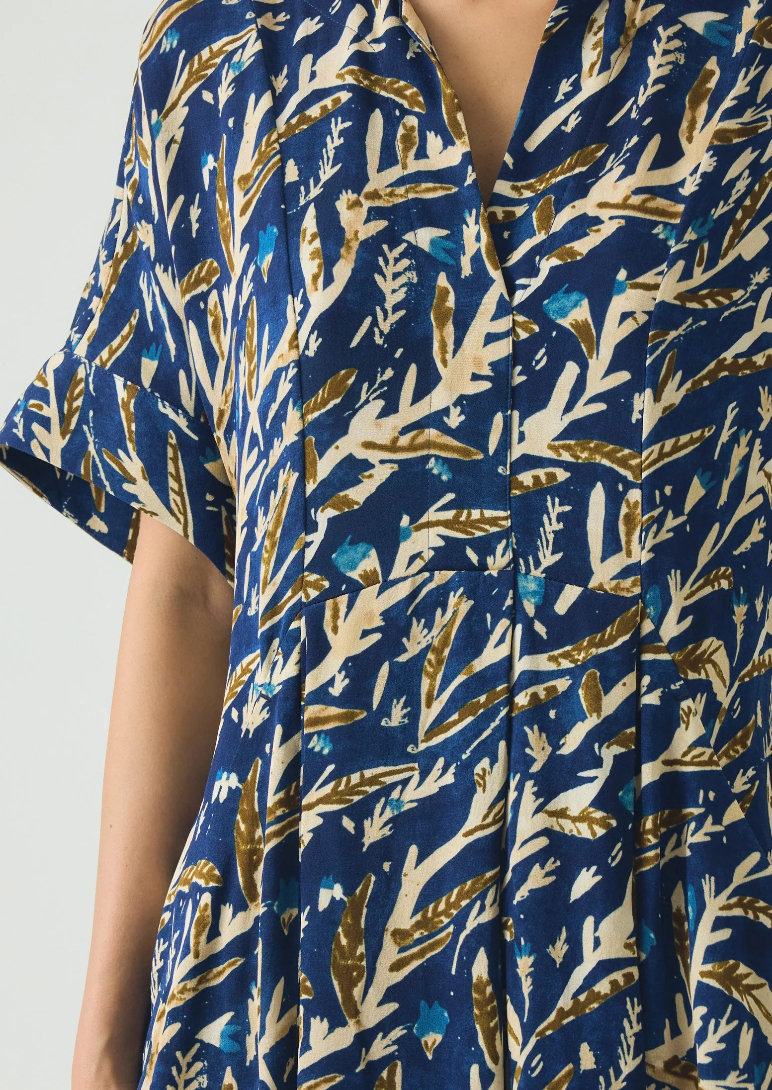 Bryn Herb Print Dress | Brilliant Blue sold by TOAST product image thumbnail 5