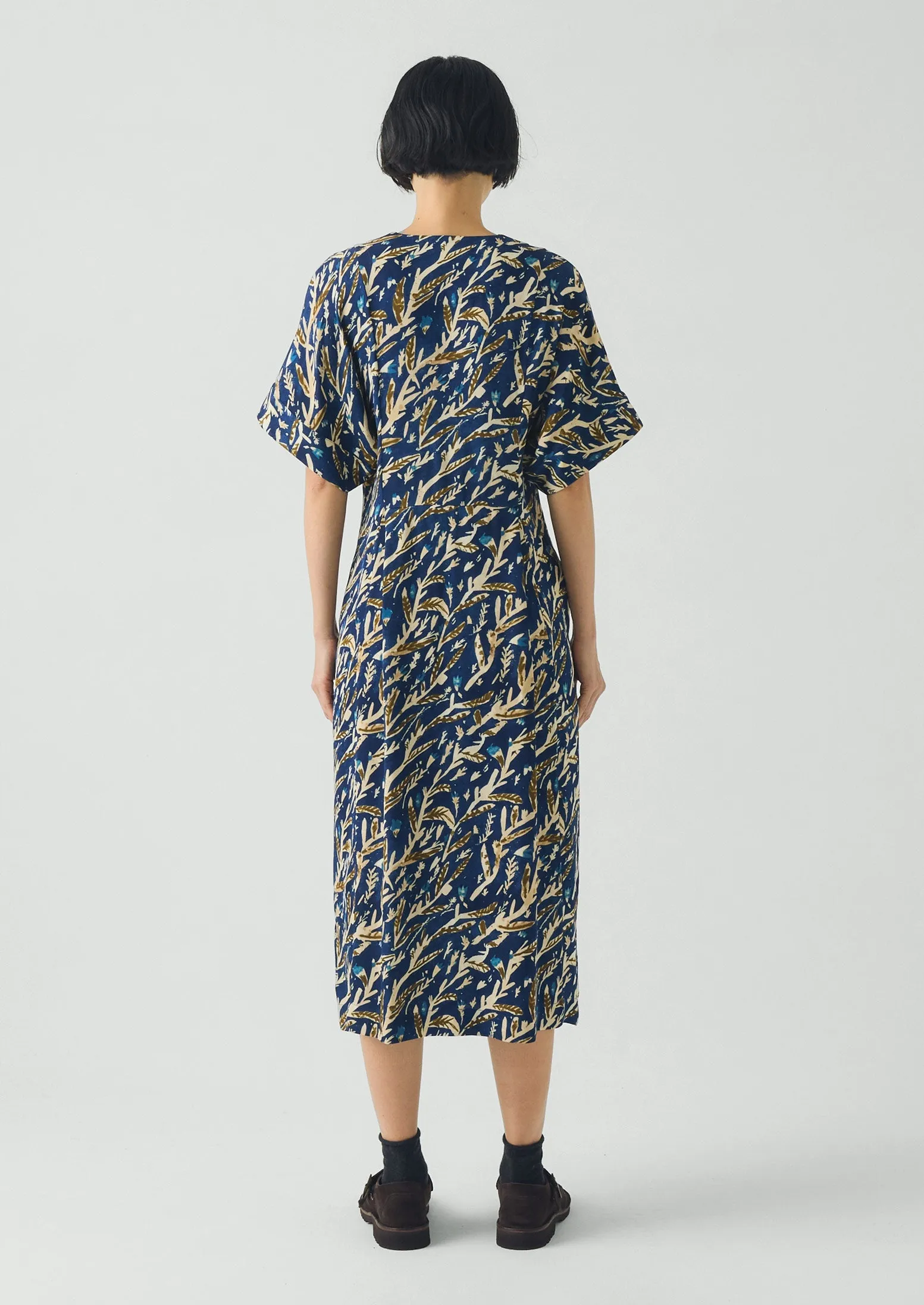 Bryn Herb Print Dress | Brilliant Blue sold by TOAST product image thumbnail 3