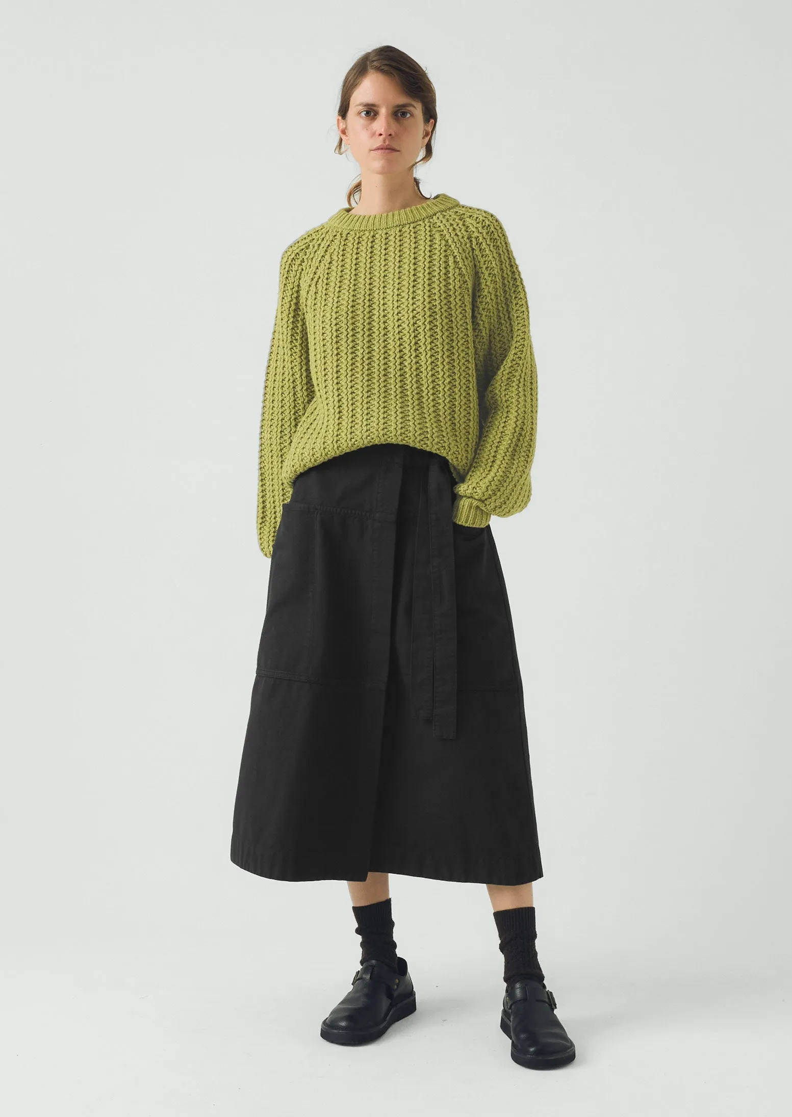 Racked Rib Wool Cotton Sweater | Apple sold by TOAST product image thumbnail 3