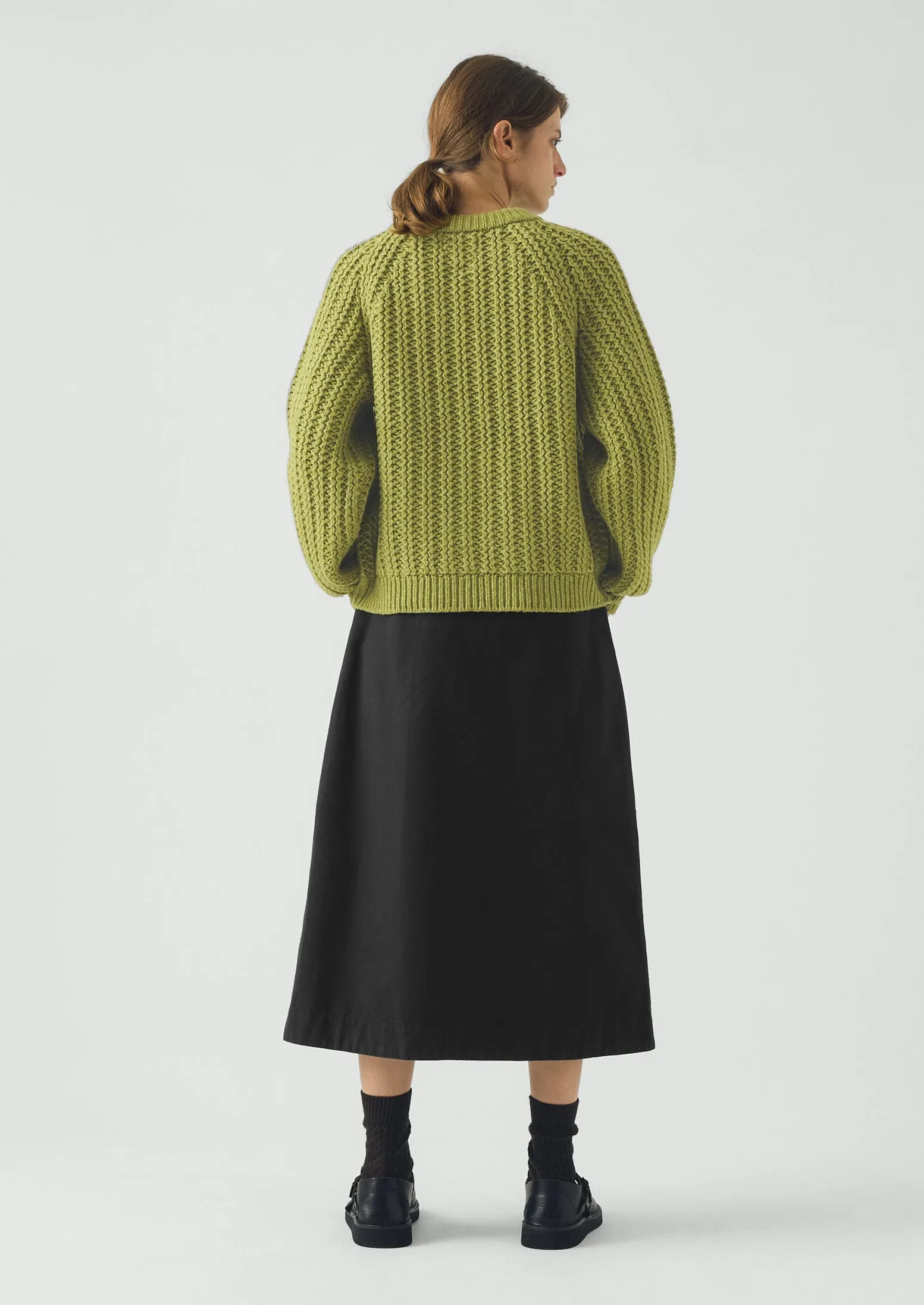 Racked Rib Wool Cotton Sweater | Apple sold by TOAST product image thumbnail 4