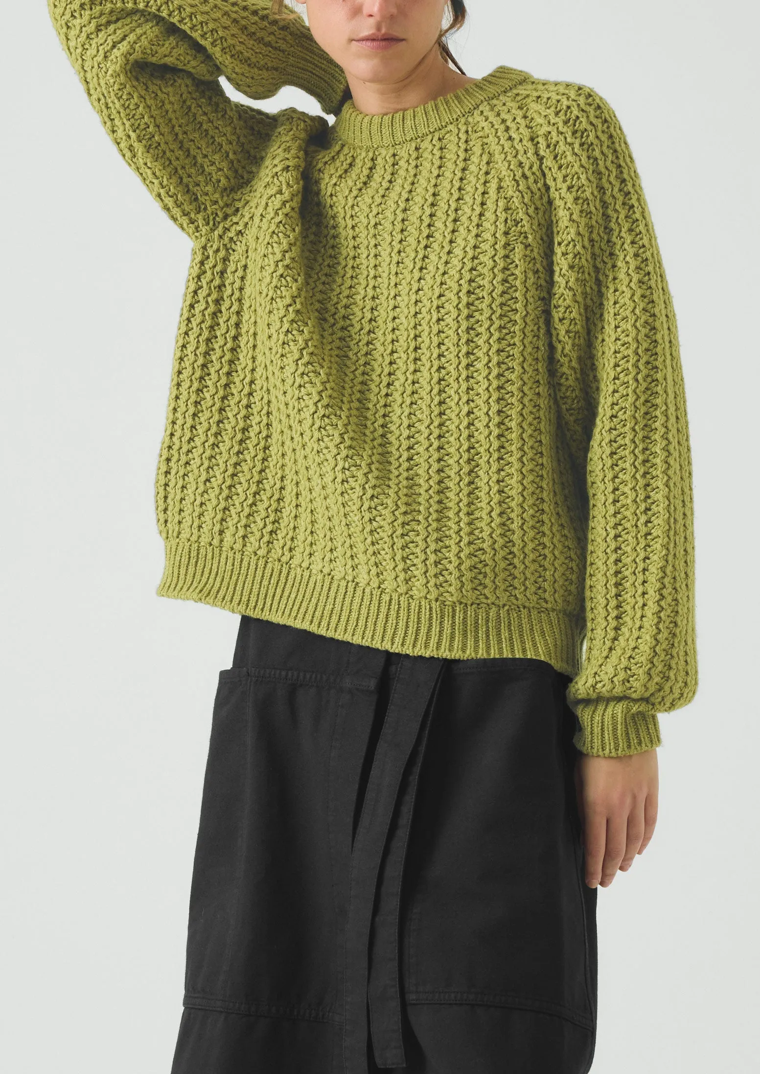 Racked Rib Wool Cotton Sweater | Apple sold by TOAST product image thumbnail 2