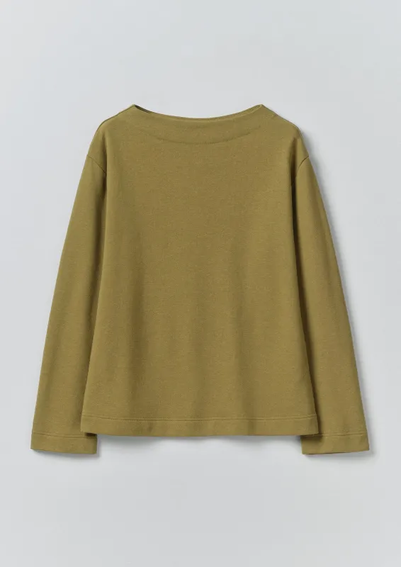 Mock Neck Cotton Hemp Sweater | Warm Olive sold by TOAST