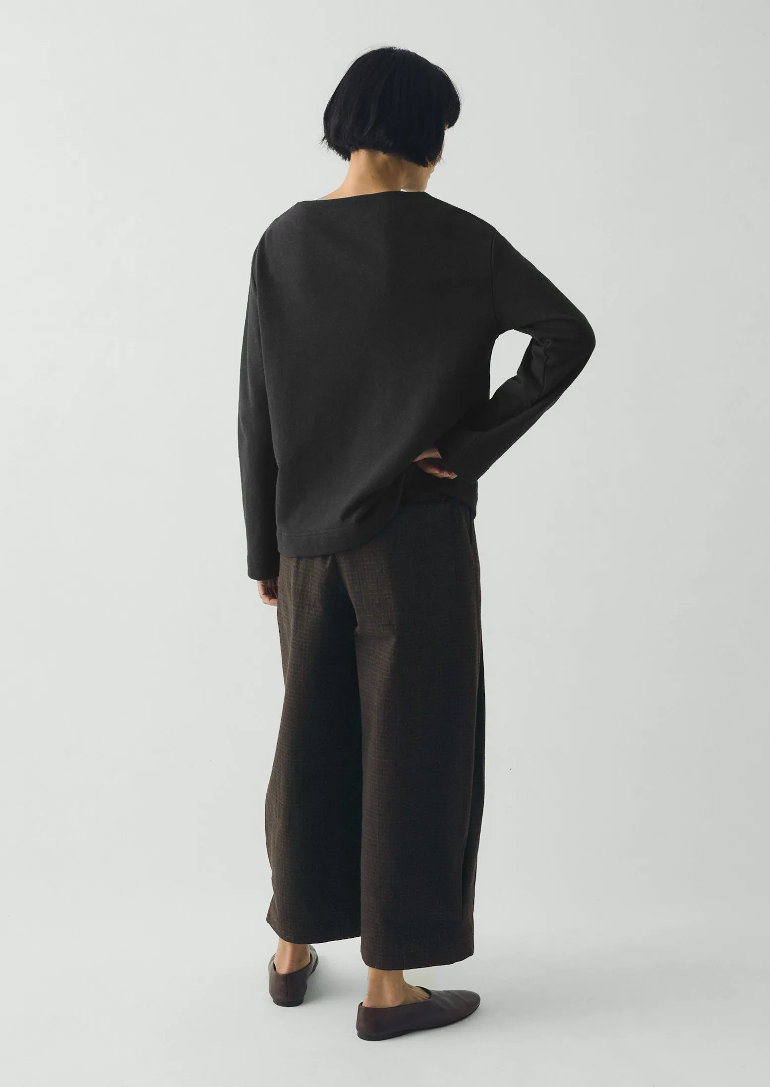 Mock Neck Cotton Hemp Sweater | Dark Charcoal sold by TOAST product image thumbnail 4