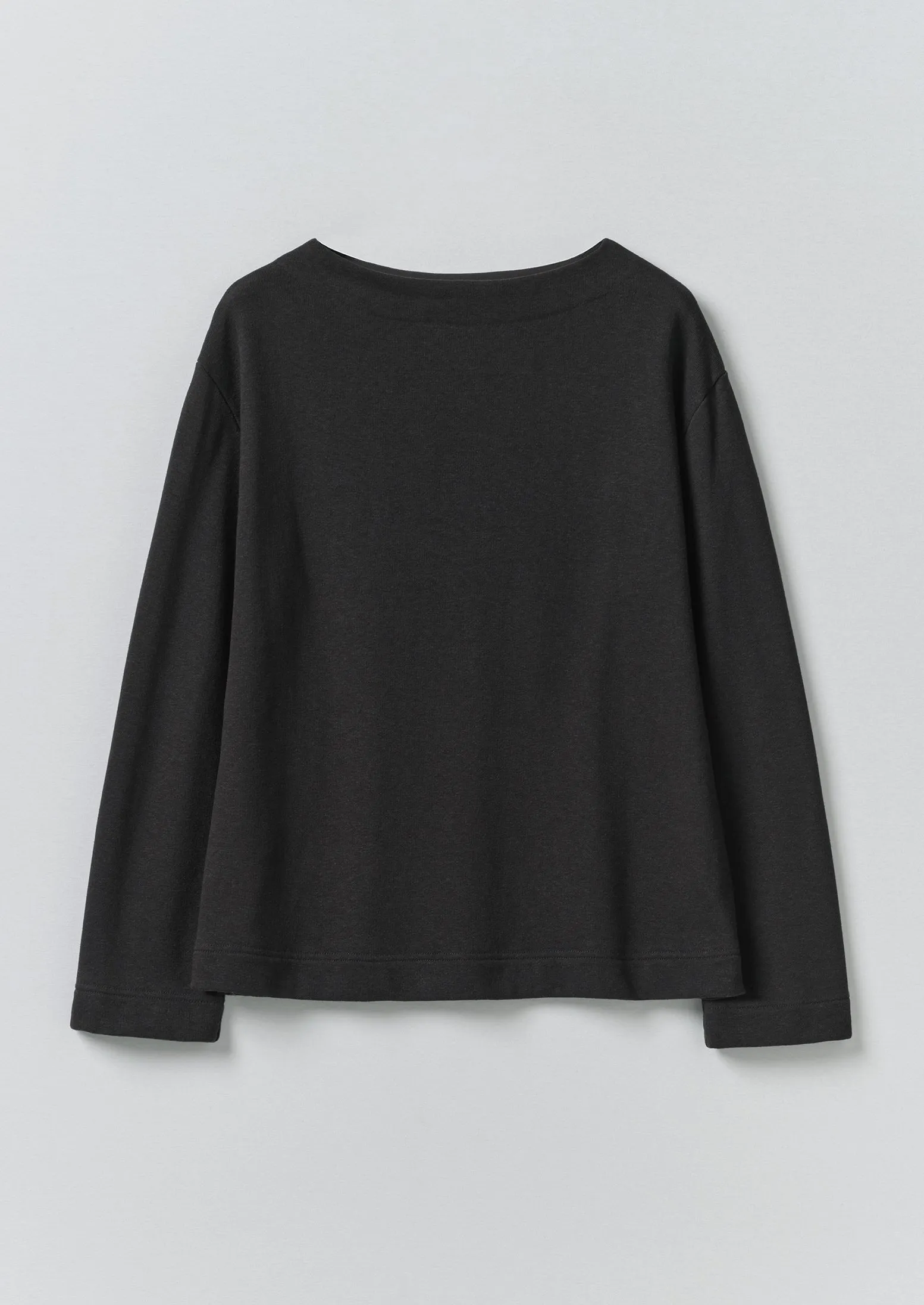 Mock Neck Cotton Hemp Sweater | Dark Charcoal sold by TOAST