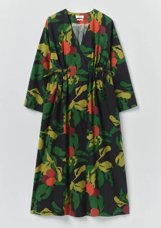 Produce Print Silk Cotton Dress | Slate sold by TOAST