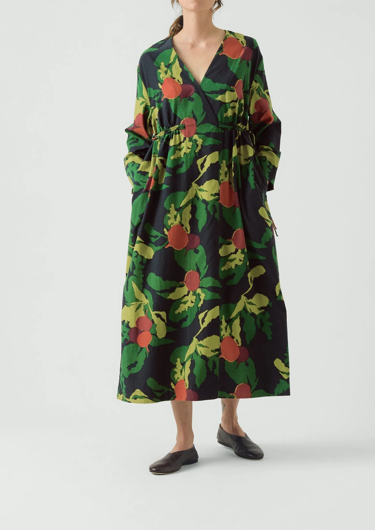 Produce Print Silk Cotton Dress | Slate sold by TOAST product image thumbnail 5