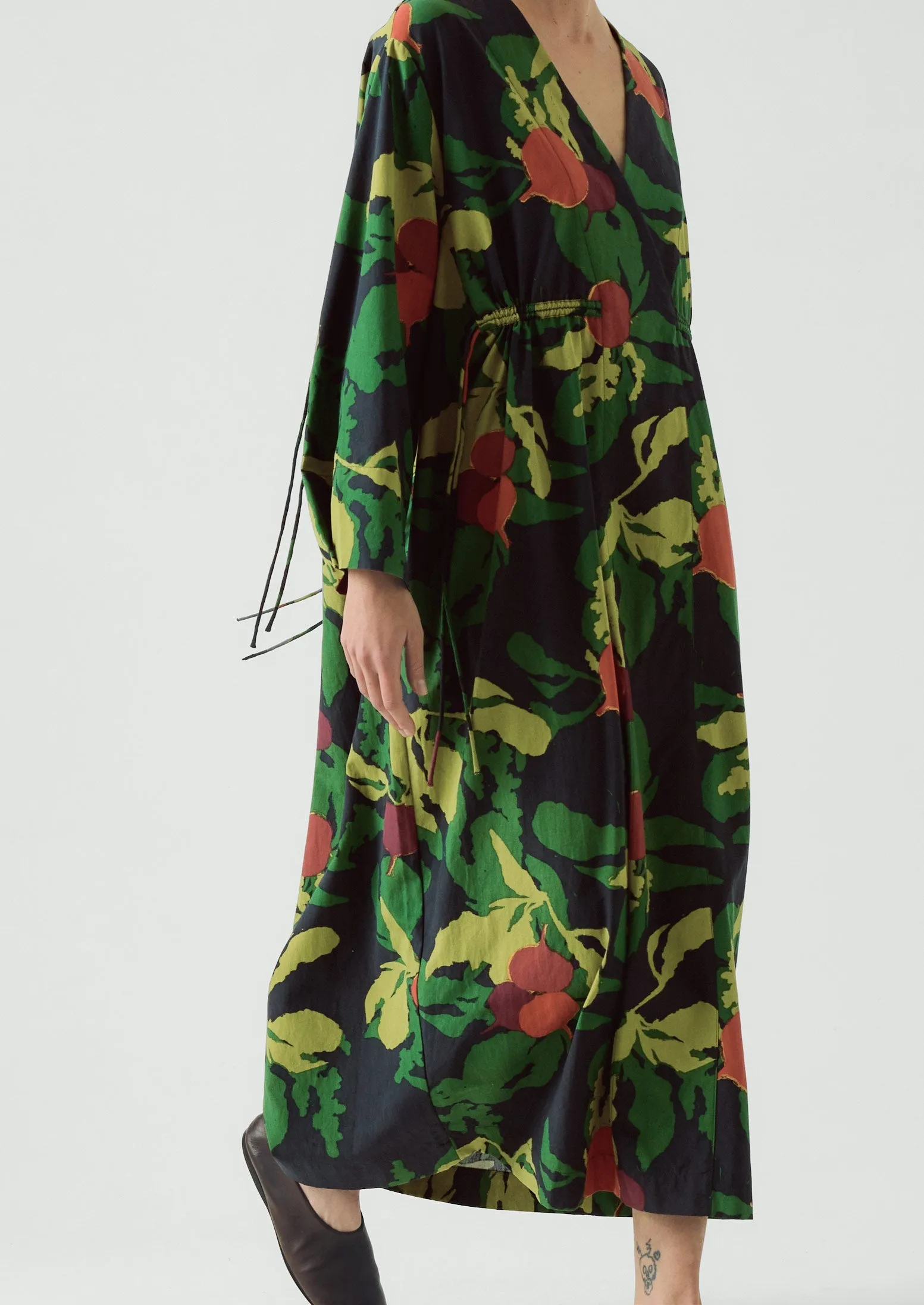 Produce Print Silk Cotton Dress | Slate sold by TOAST product image thumbnail 2