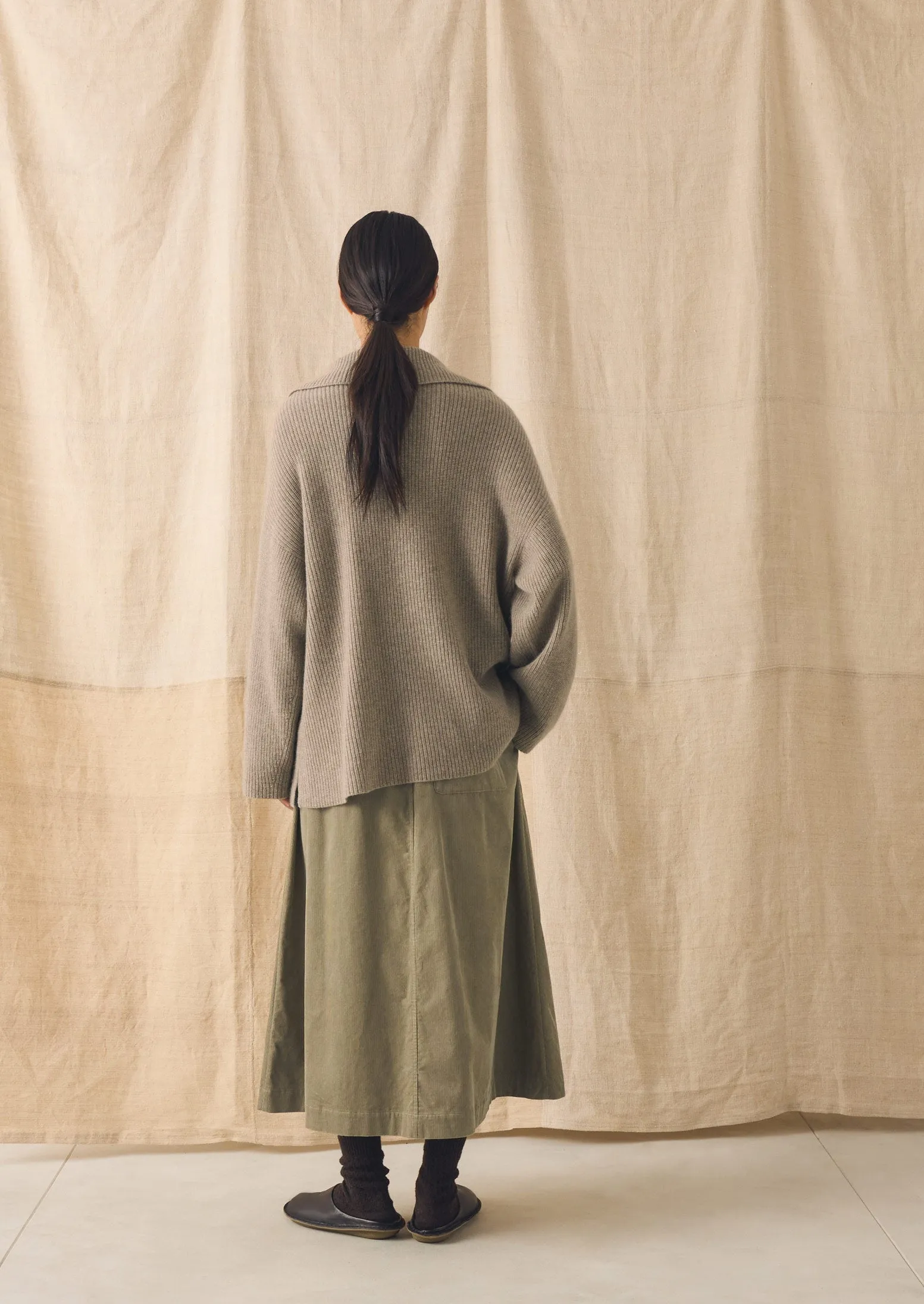Ribbed Wool Cashmere Sweater | Oatmeal sold by TOAST product image thumbnail 4