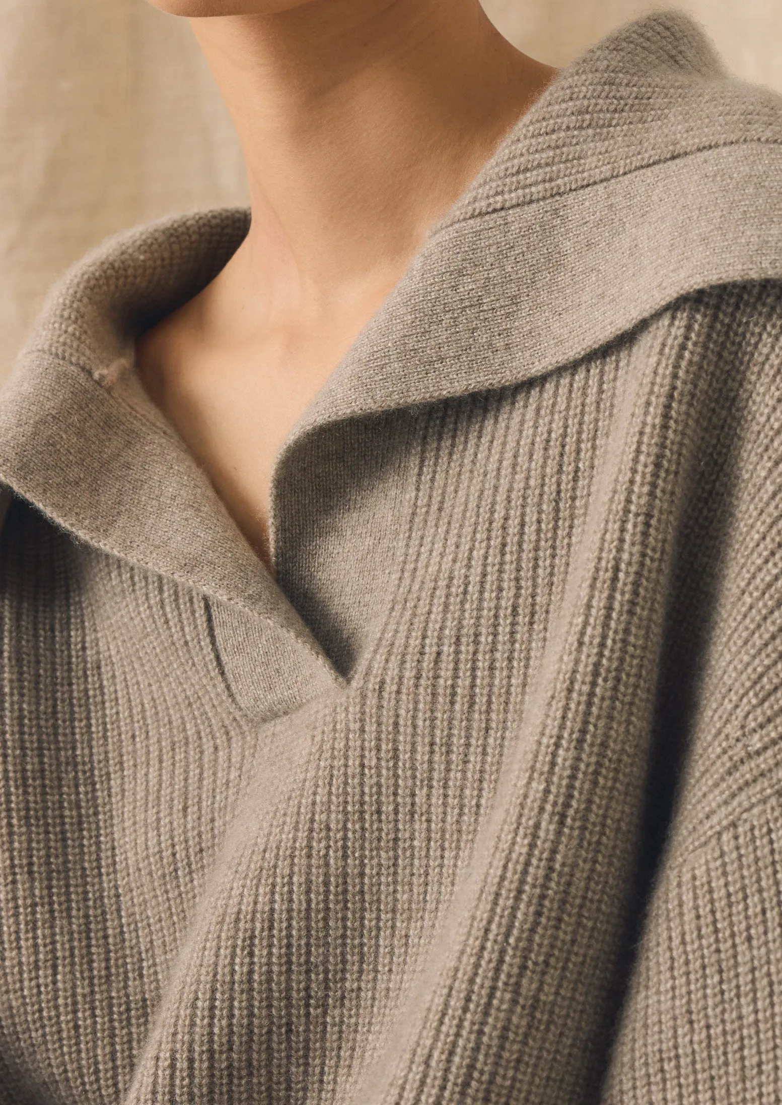 Ribbed Wool Cashmere Sweater | Oatmeal sold by TOAST product image thumbnail 5