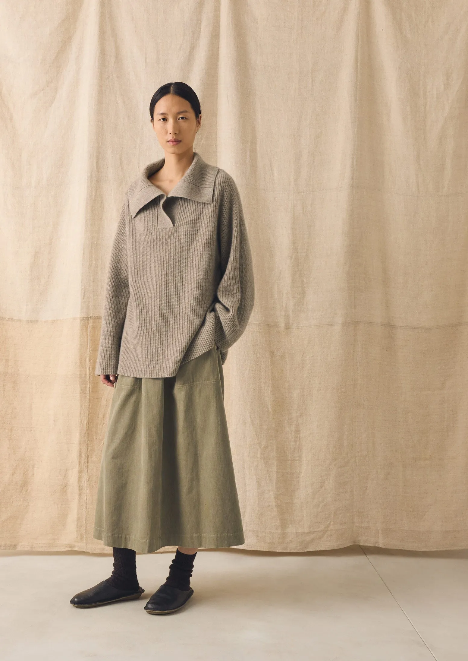 Ribbed Wool Cashmere Sweater | Oatmeal sold by TOAST product image thumbnail 2