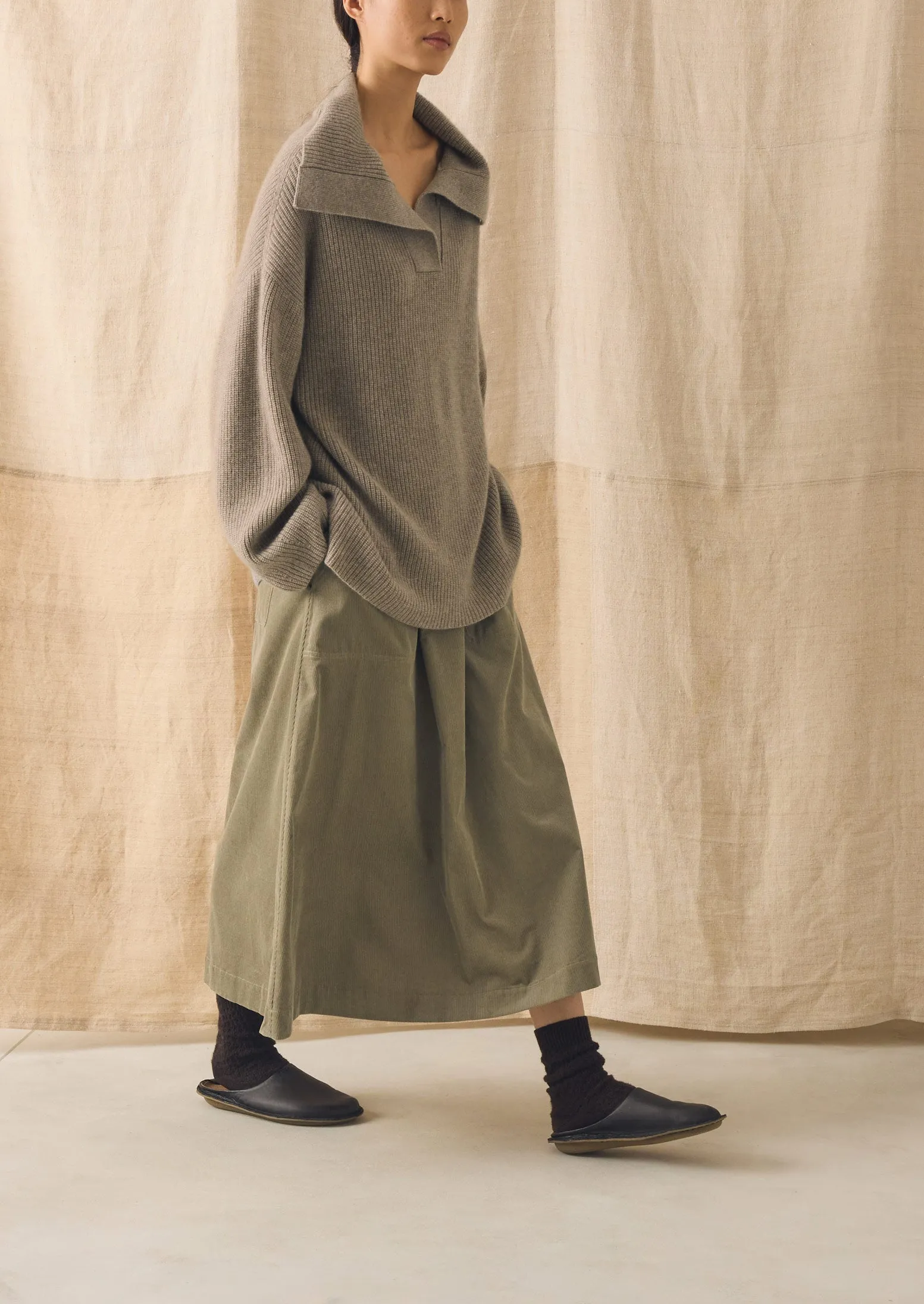 Ribbed Wool Cashmere Sweater | Oatmeal sold by TOAST product image thumbnail 3