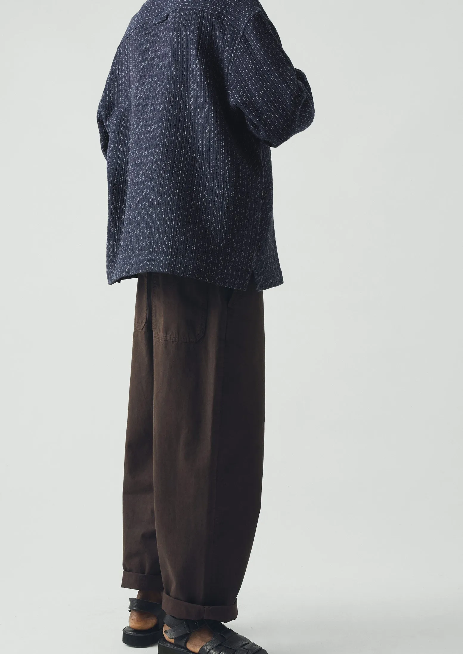 Scatter Stitch Cotton Shirt | Indigo sold by TOAST product image thumbnail 4