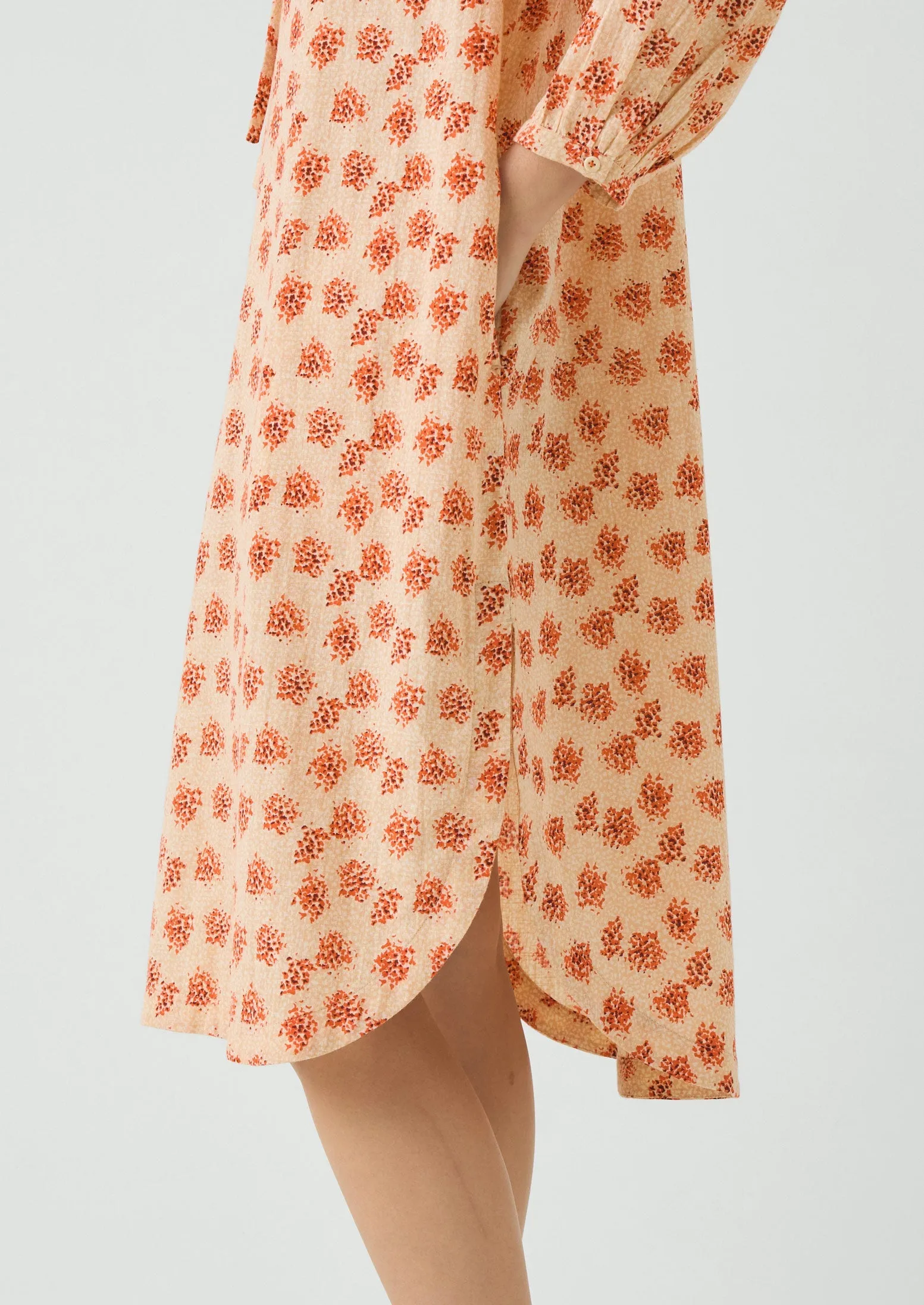 Bloom Print Cotton Nightdress | Sand/Multi sold by TOAST product image thumbnail 4