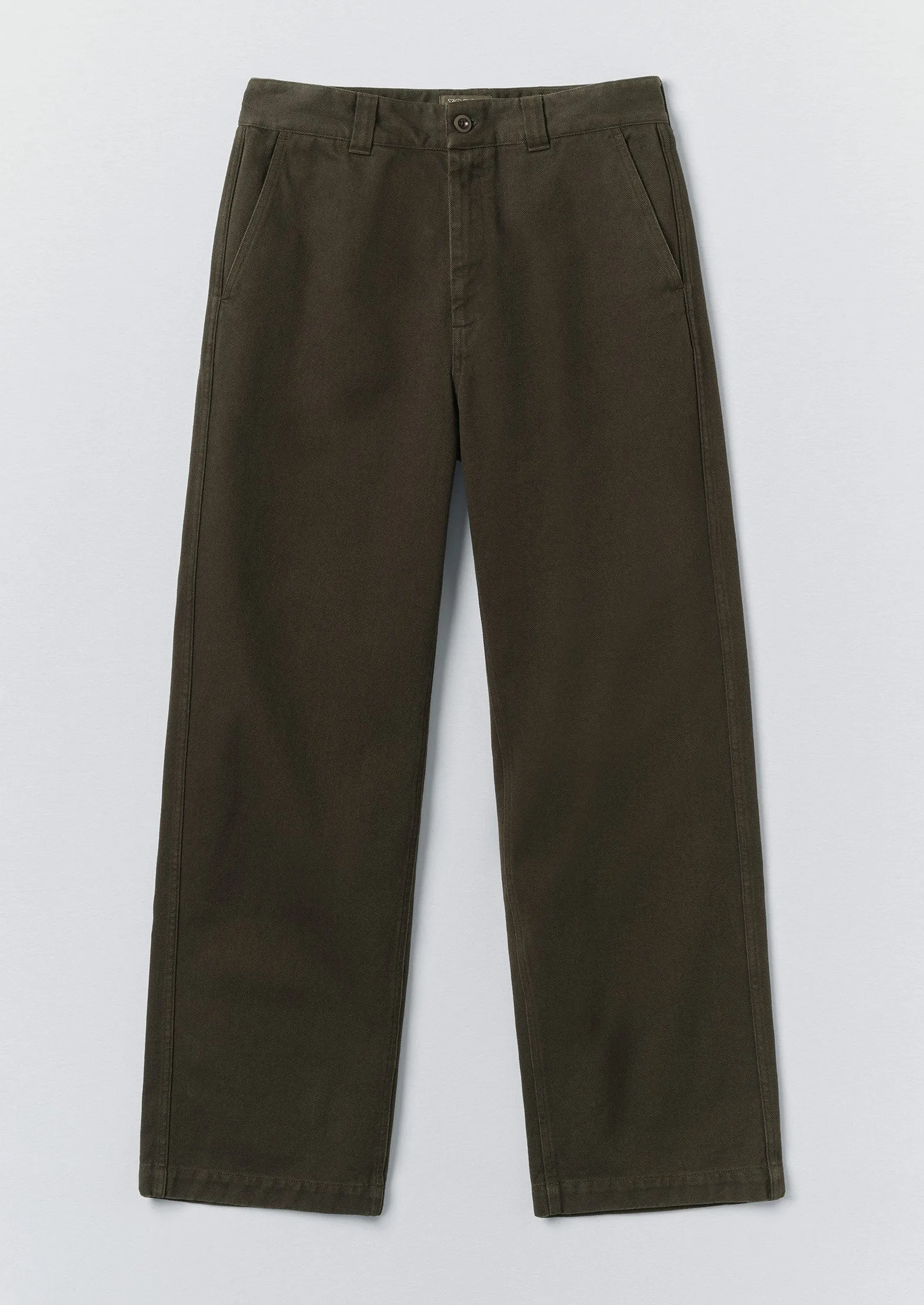 Rory Straight Leg Trousers | Iron Green sold by TOAST