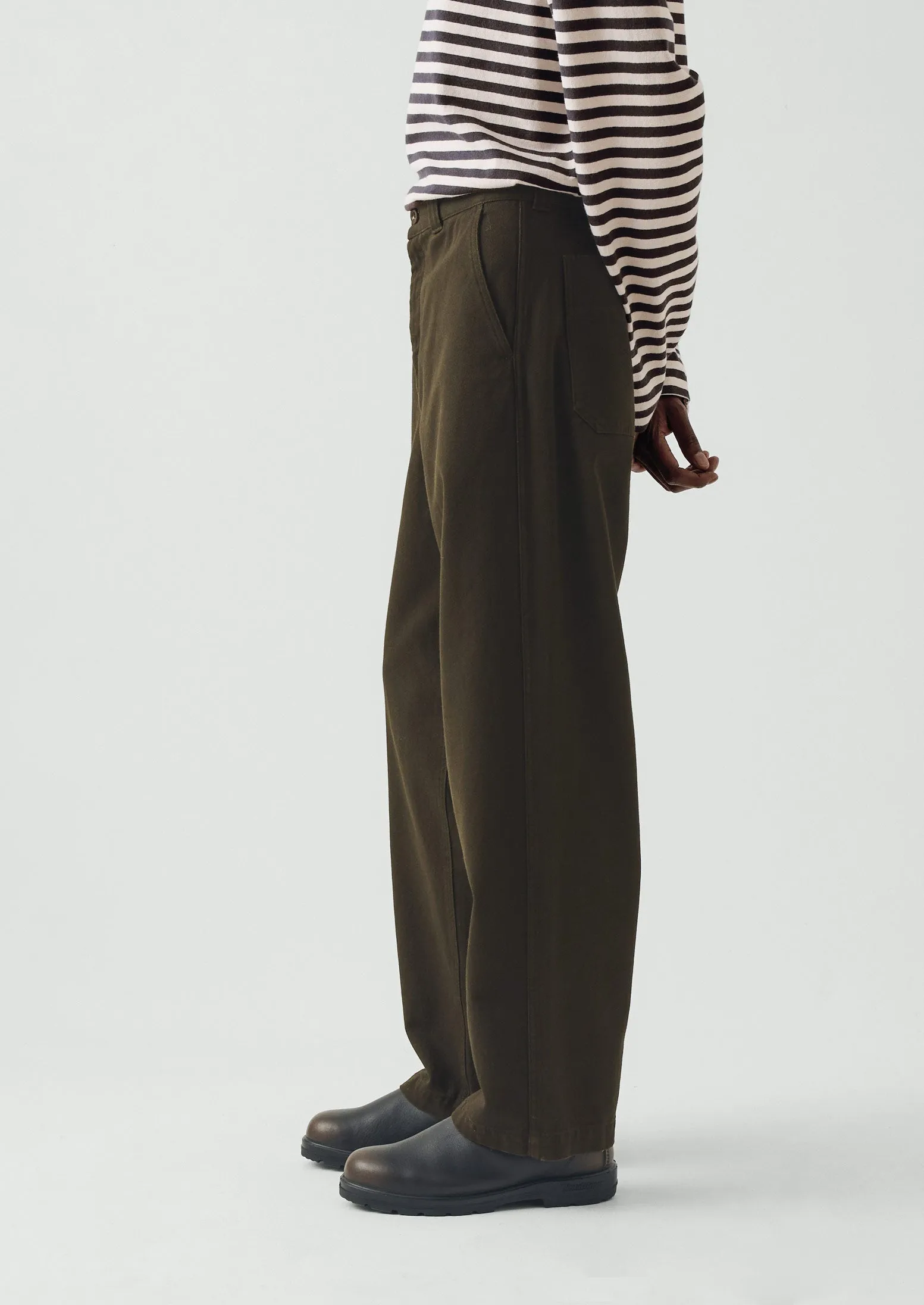 Rory Straight Leg Trousers | Iron Green sold by TOAST product image thumbnail 2