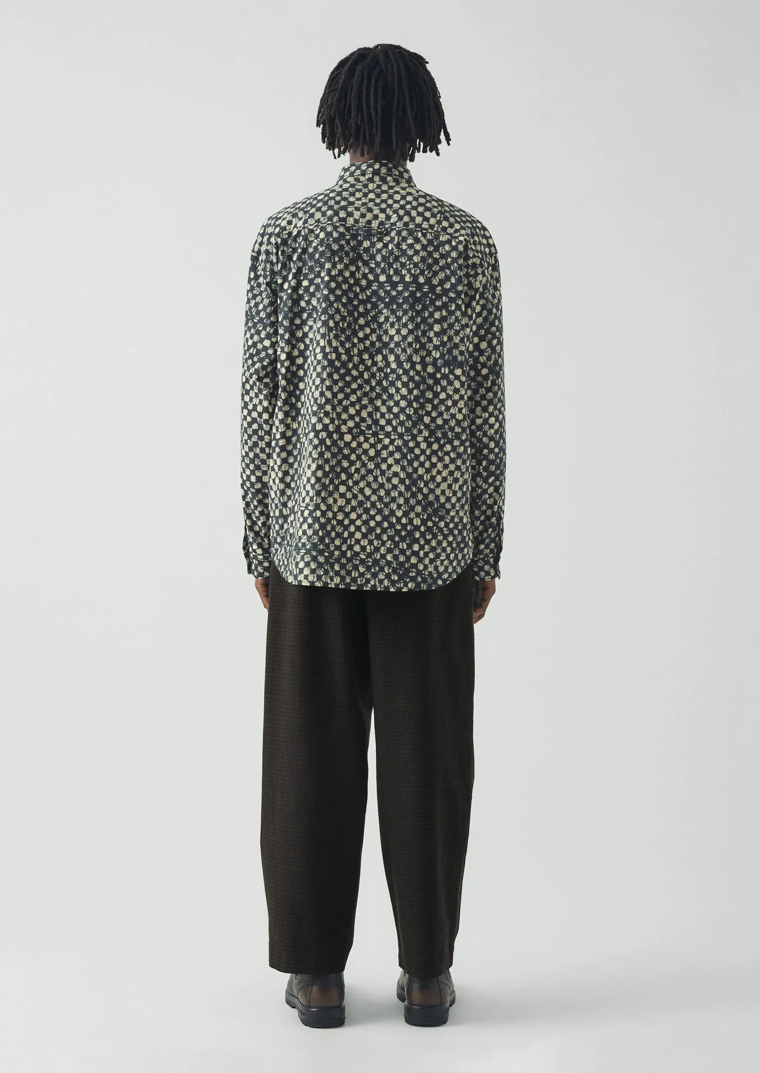 Bill Sketch Check Cotton Wool Trousers | Slate sold by TOAST product image thumbnail 5