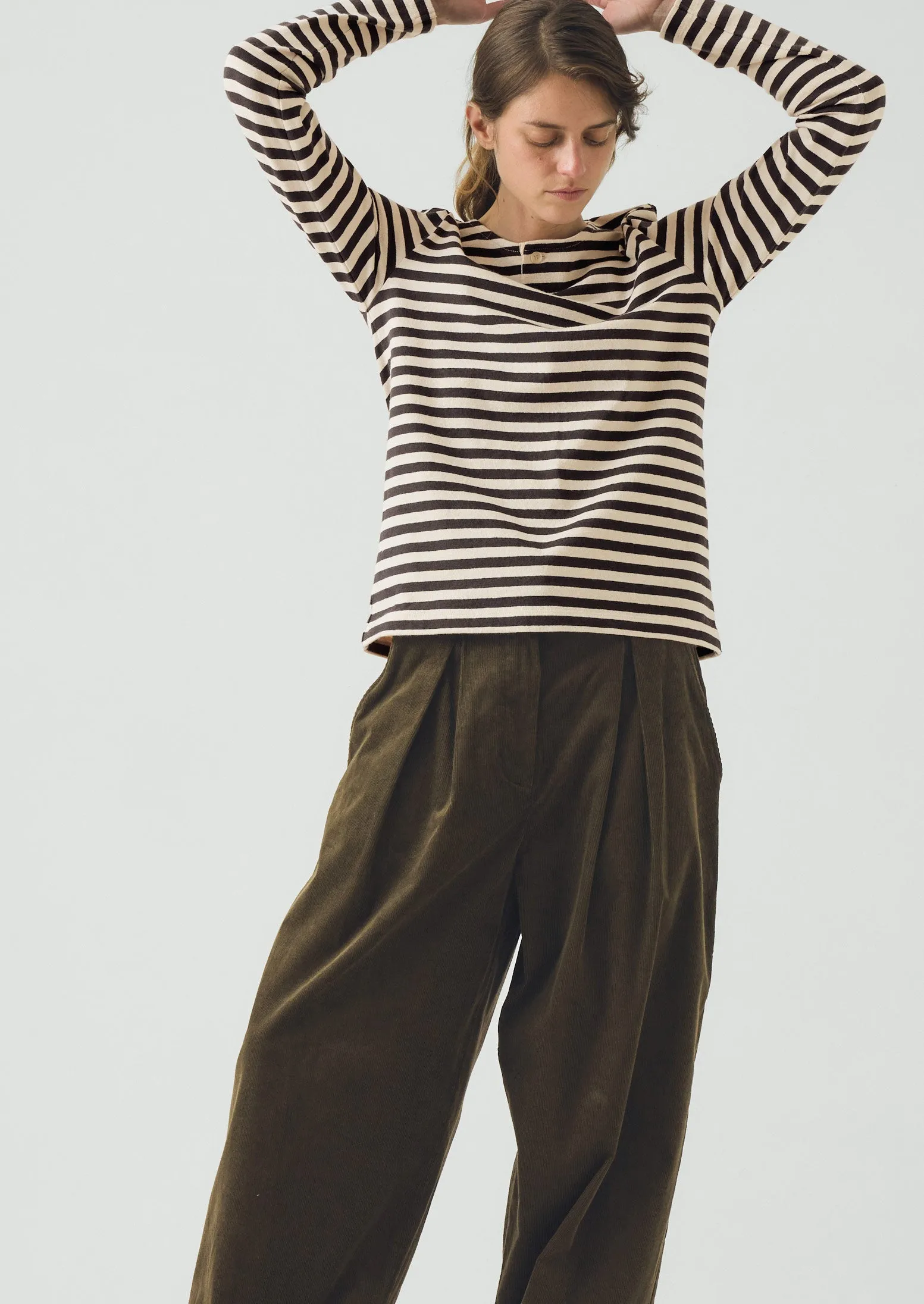 Chef Stripe Jersey Tee | Slate/Vintage White sold by TOAST product image thumbnail 3