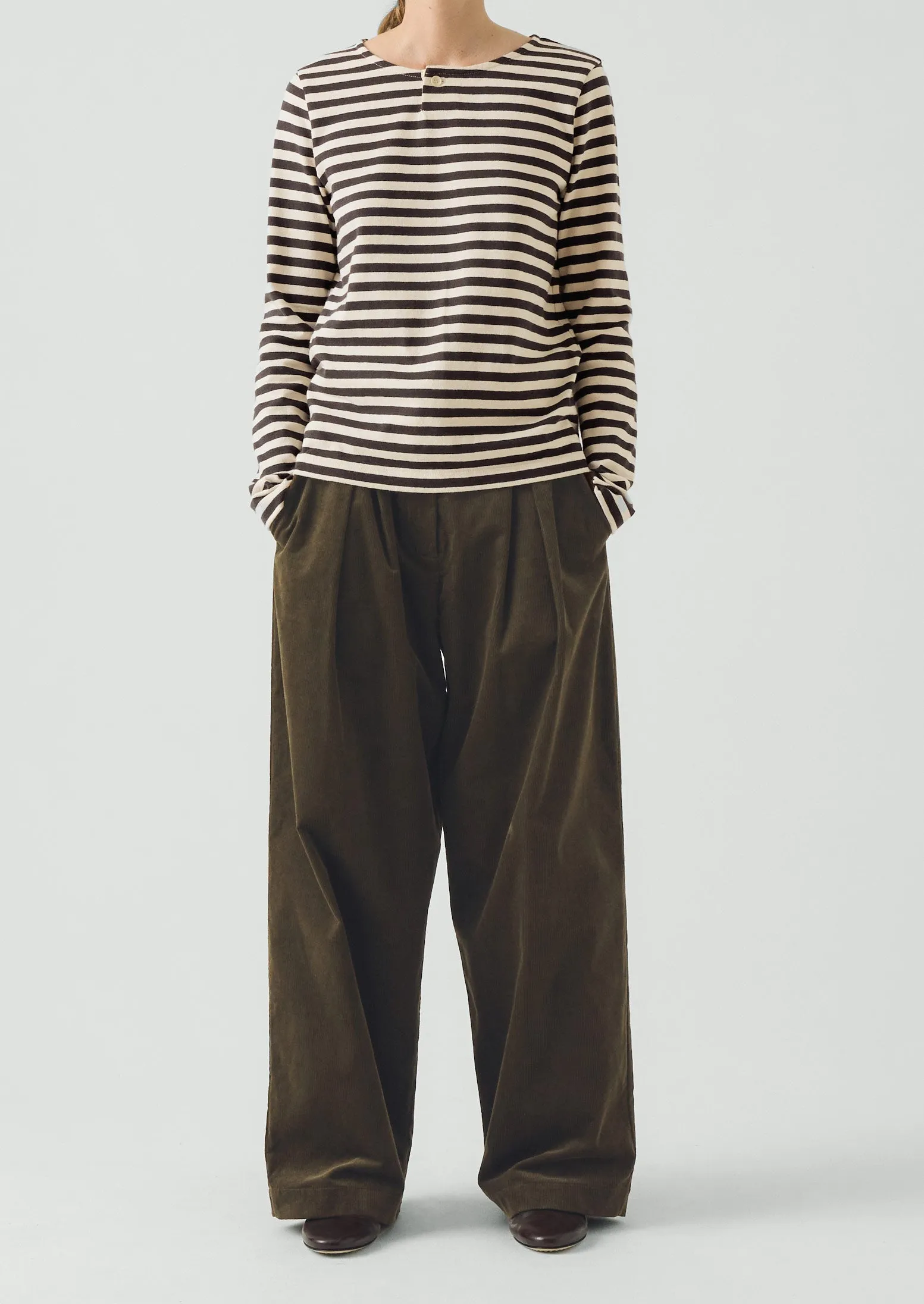 Chef Stripe Jersey Tee | Slate/Vintage White sold by TOAST product image thumbnail 4