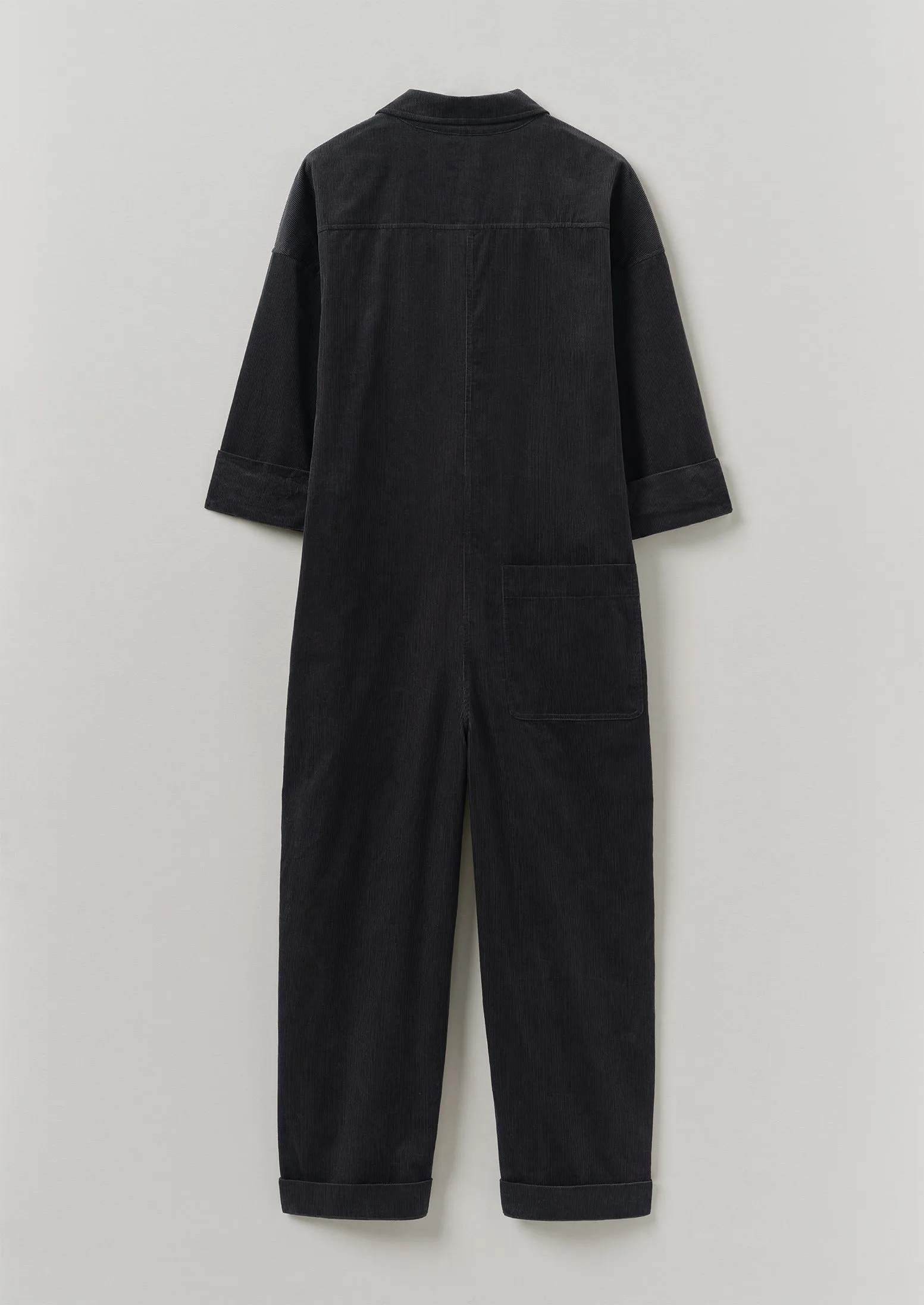 Renewed Wide Leg Organic Cord Jumpsuit by Meta Struycken Size M (61) | Charcoal sold by TOAST product image thumbnail 2