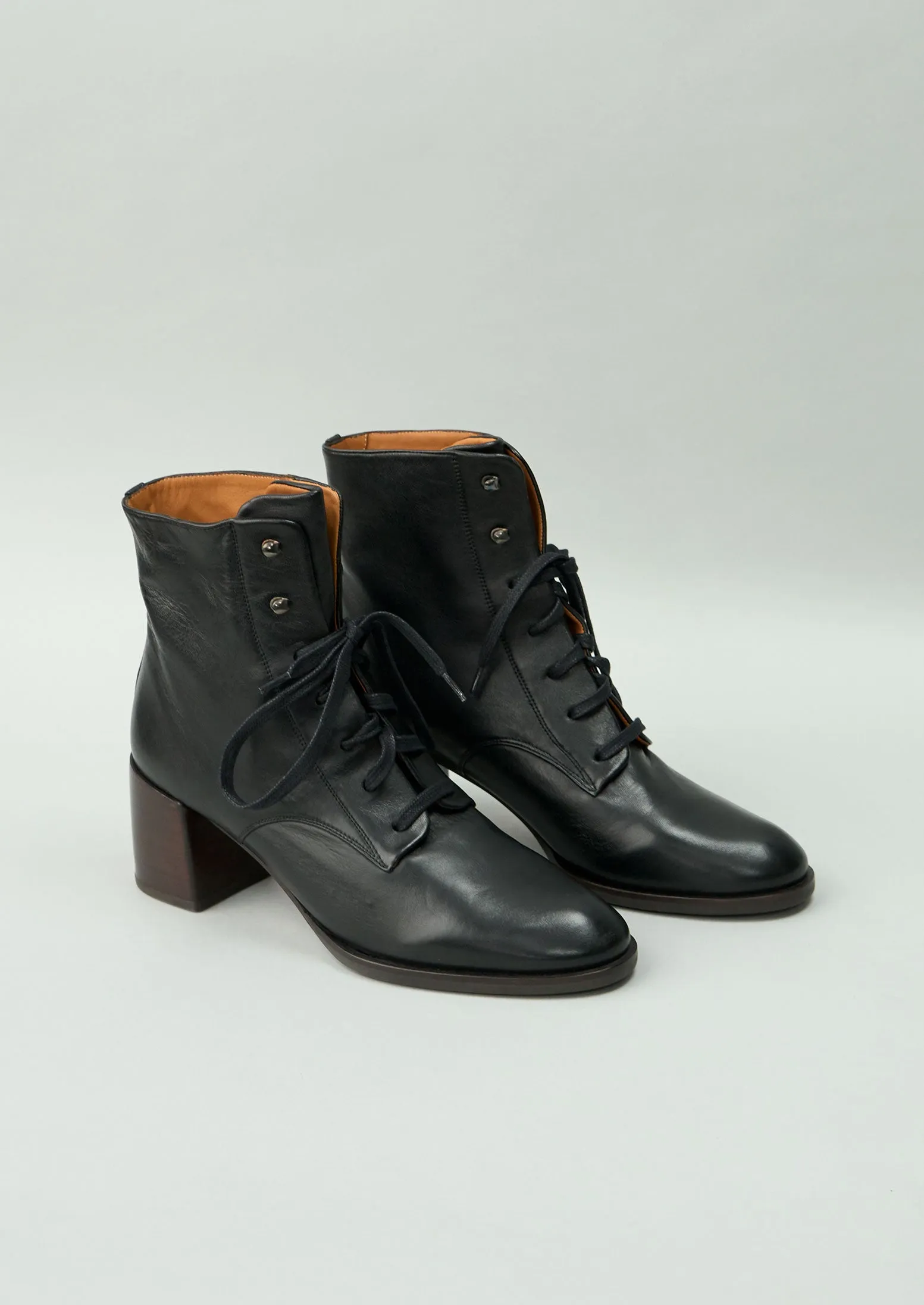 Reworn Chie Mihara Lace Up Boots Size 38 (464) | Black sold by TOAST